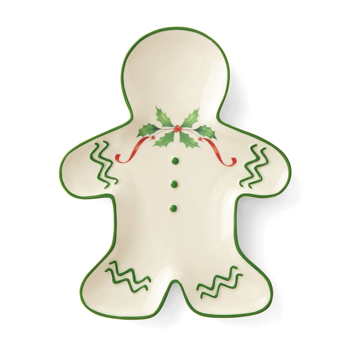 Holiday Gingerbread Accent Plate for Candy & Snacks | Whimsical Table Decor
