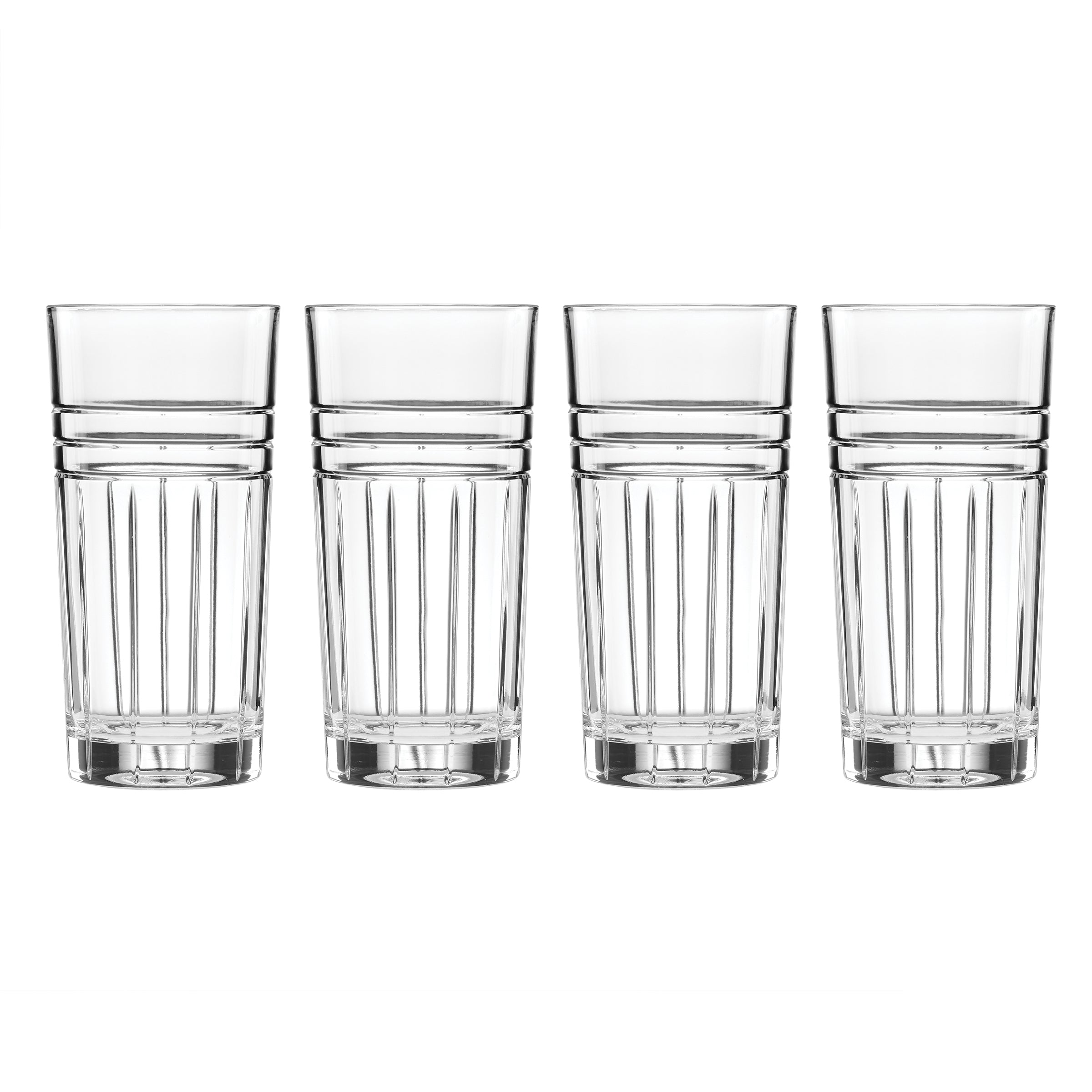 Crystal Highball Glasses Set of 4 for Whiskey & Cocktails | Tempo