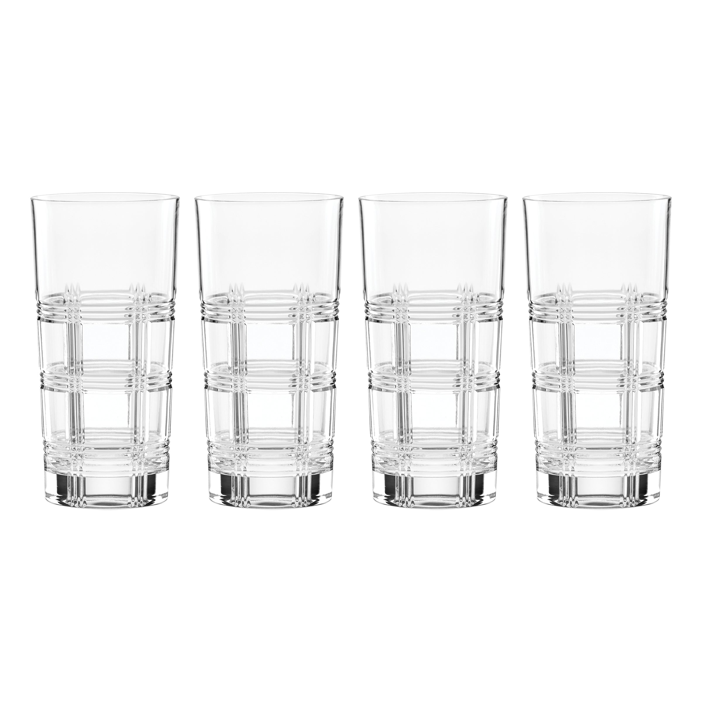 Hand-Cut Crystal Highball Glasses - Set of 4 | Hudson