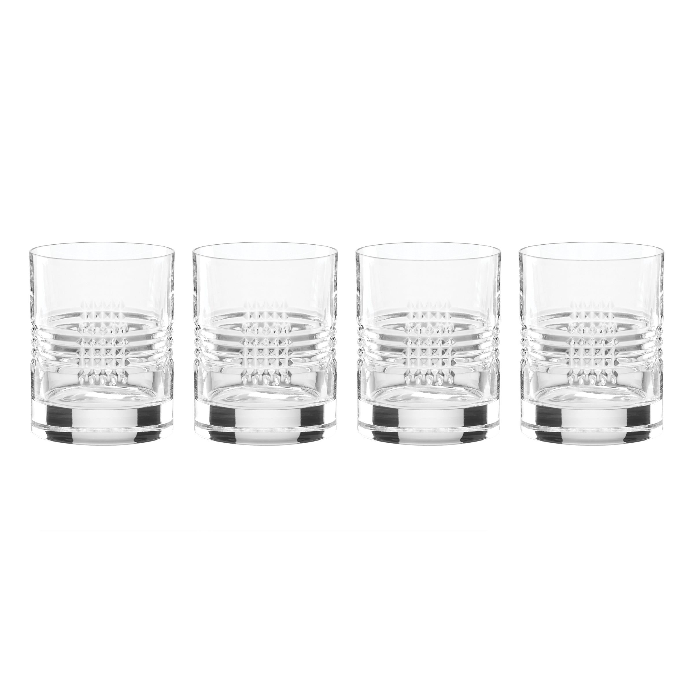 Crystal Double Old Fashioned Glasses - Set of 4 | Sloane