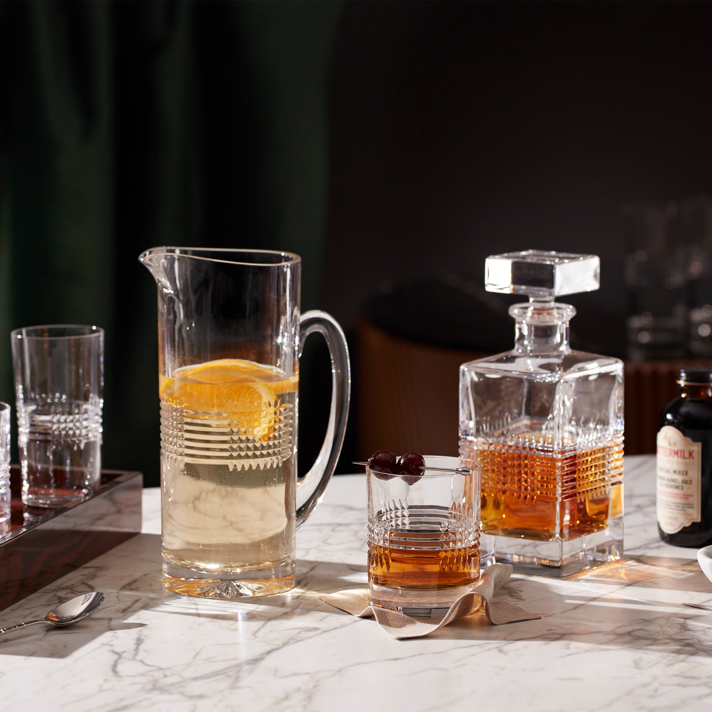 Crystal Double Old Fashioned Glasses - Set of 4 | Sloane