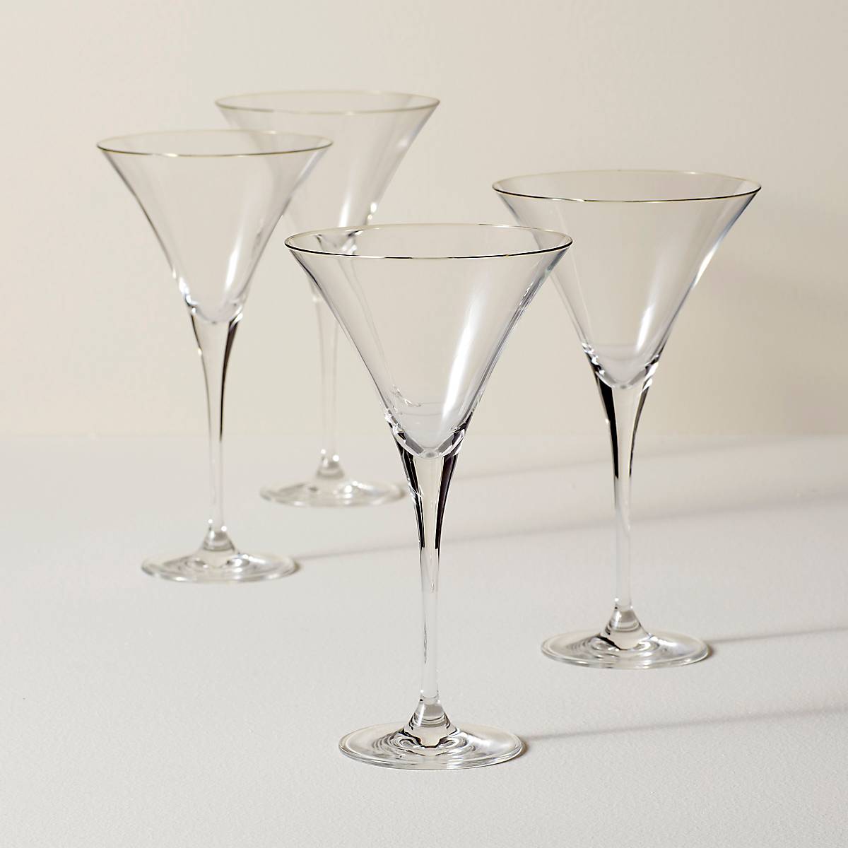 Handcrafted Crystal Martini Glasses Set of 4 - Tuscany Classics