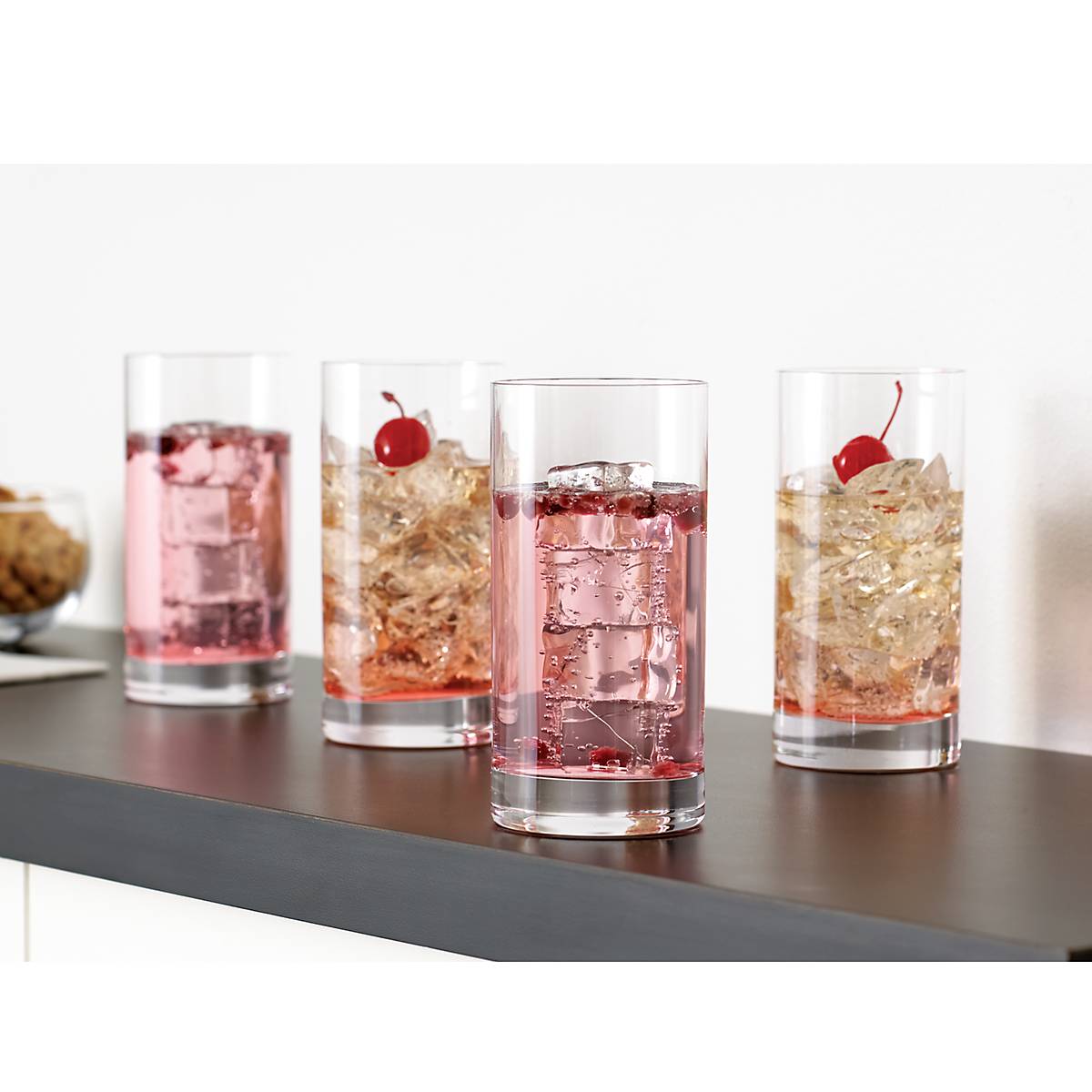 Highball Glasses Set of 4 - Break-Resistant & Dishwasher Safe | Tuscany Classics