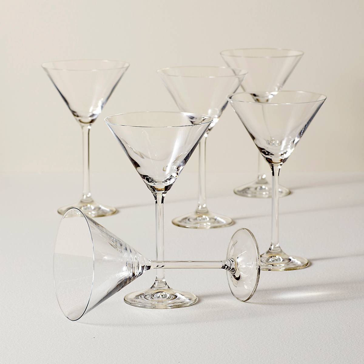 Elegant Martini Glasses Set of 6 - Break-Resistant & Dishwasher Safe | Tuscany Classics