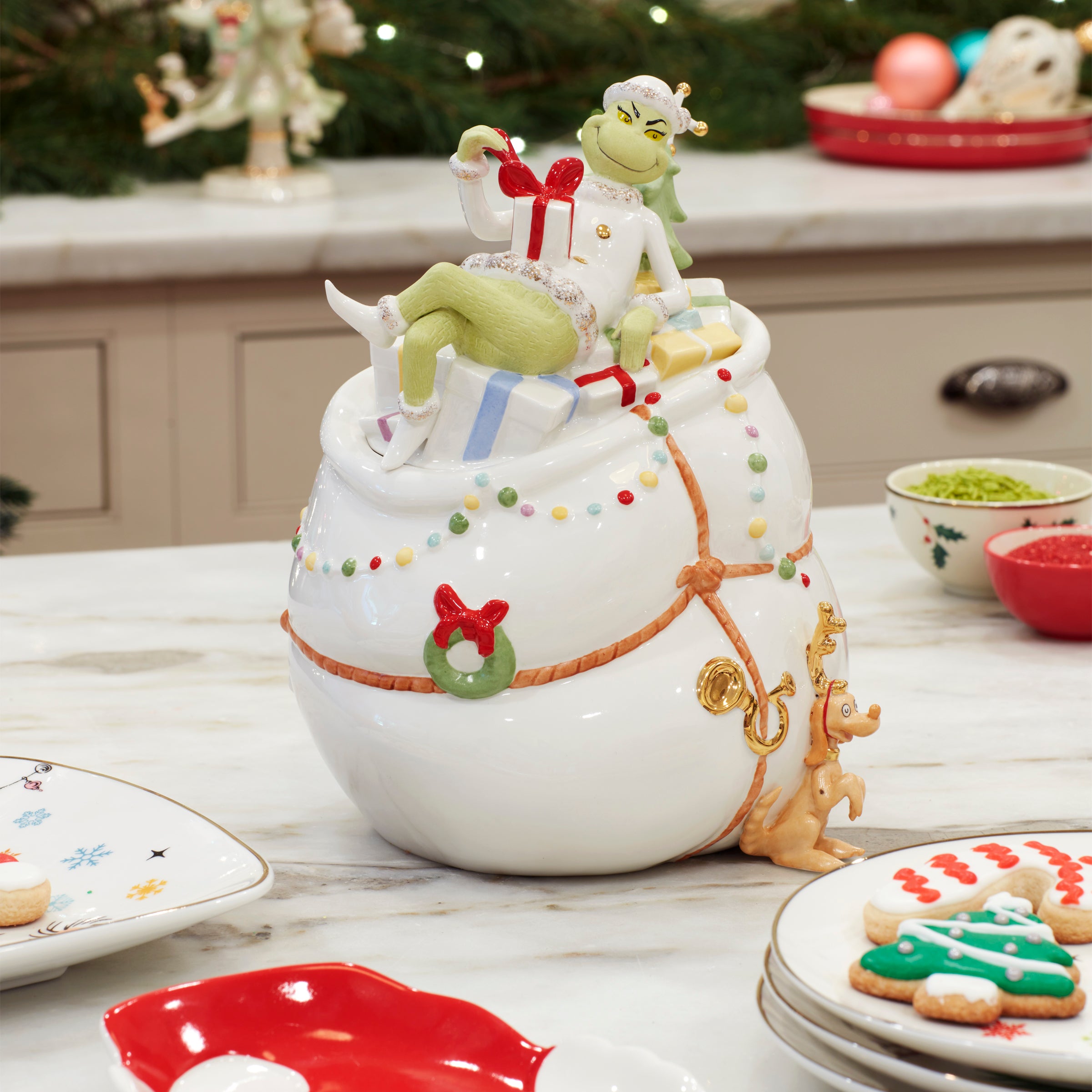 Grinch Christmas Cookie Jar for Holiday Treats | Merry Grinchmas