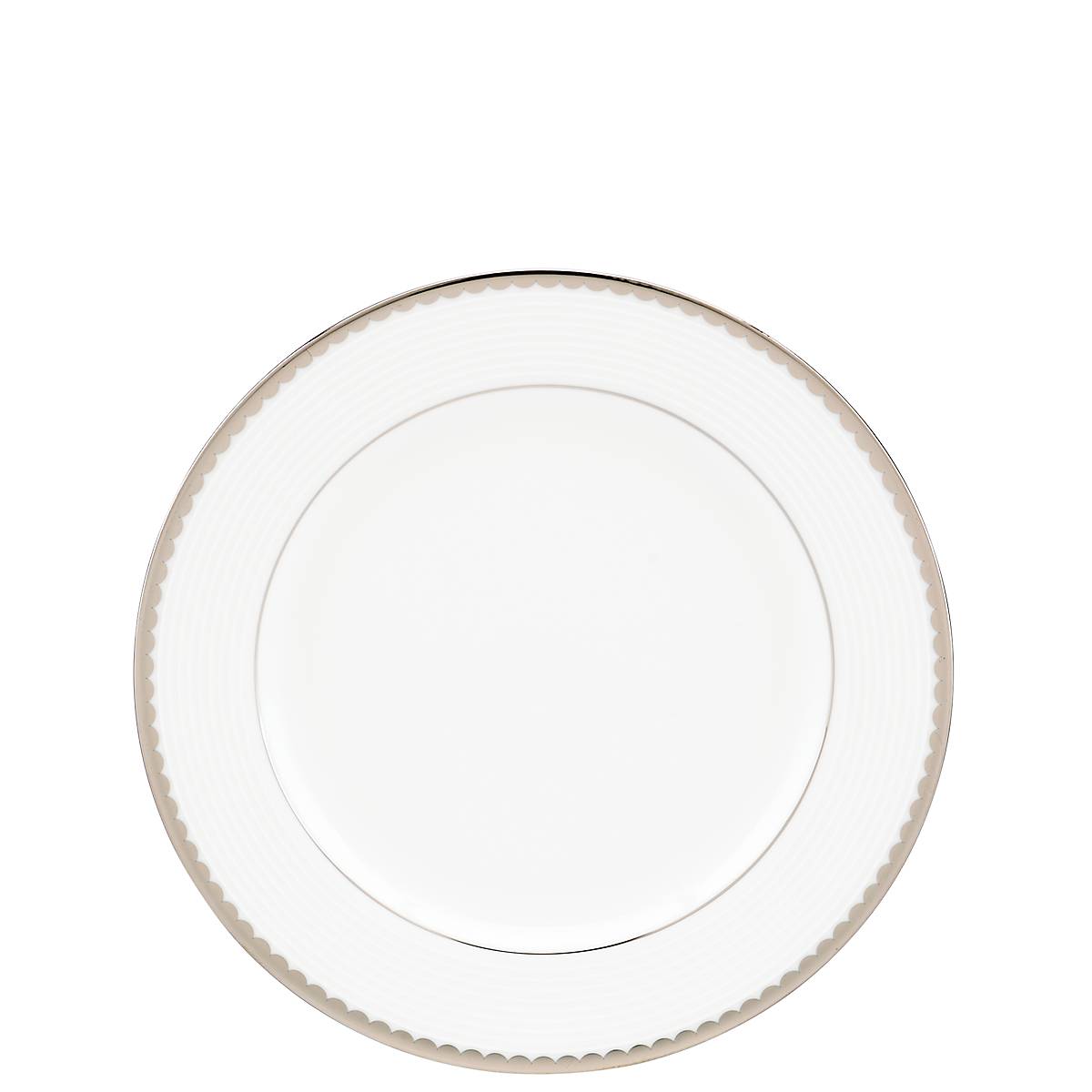 Elegant Bone China Bread Plate with Platinum Accents | Sugar Pointe