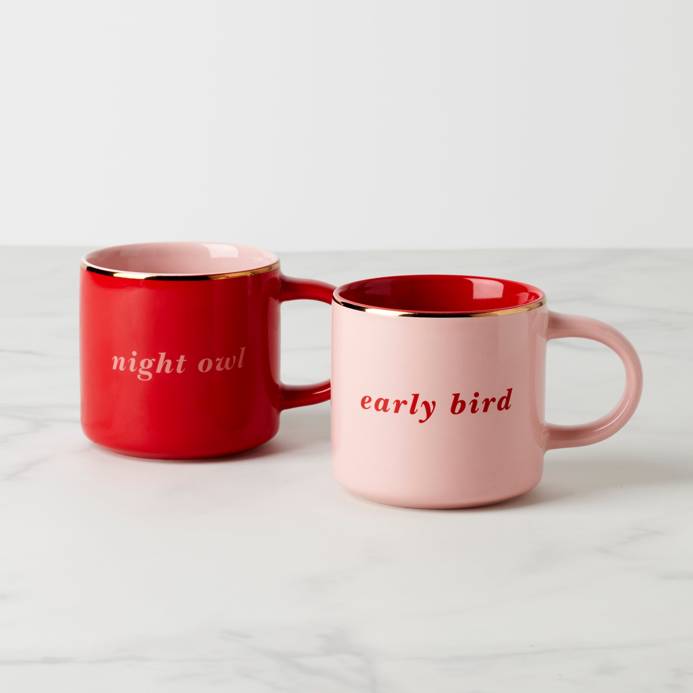 Funny Coffee Mug Set - Early Bird & Night Owl Mugs | 2-Pack