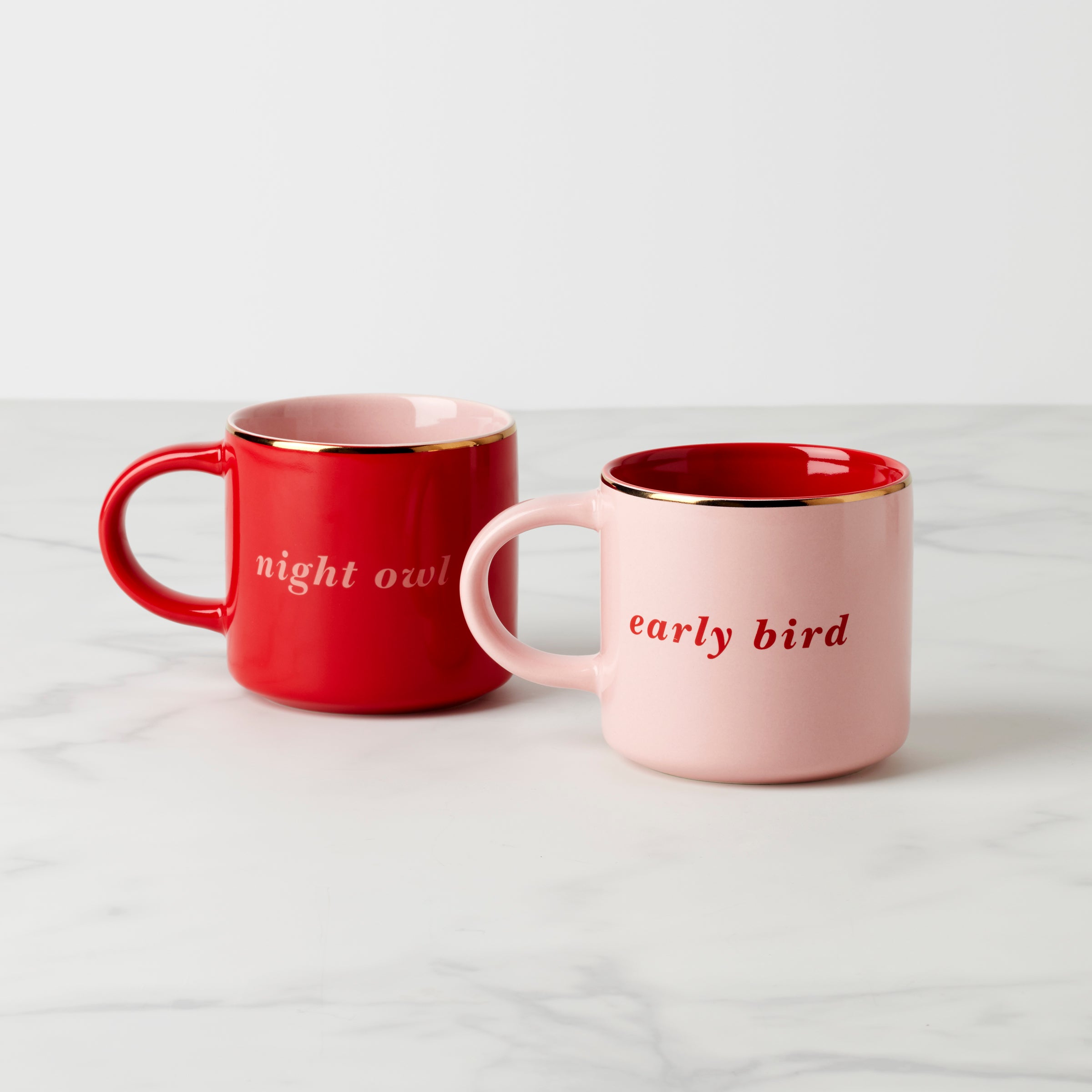 Funny Coffee Mug Set - Early Bird & Night Owl Mugs | 2-Pack