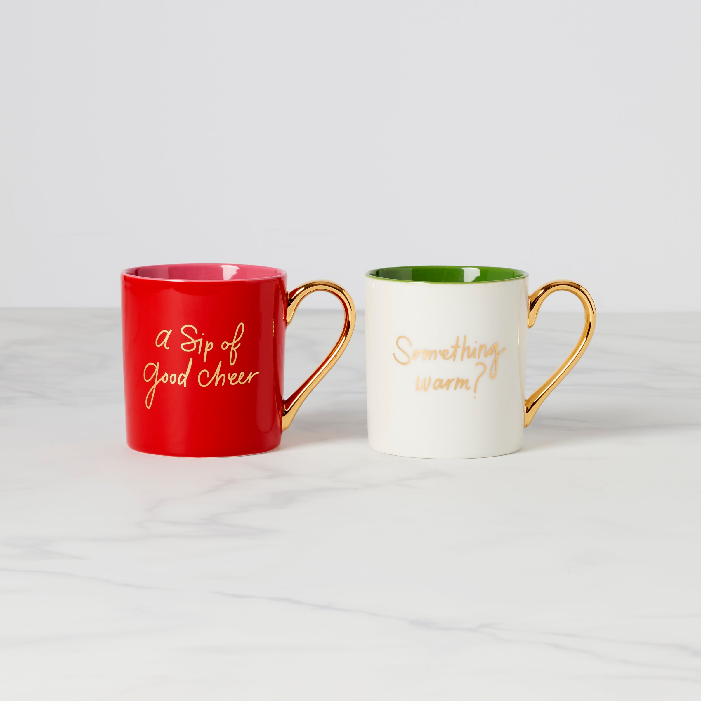 Festive 2-Piece Mug Set for Hot Chocolate & Coffee | Be Jolly Color