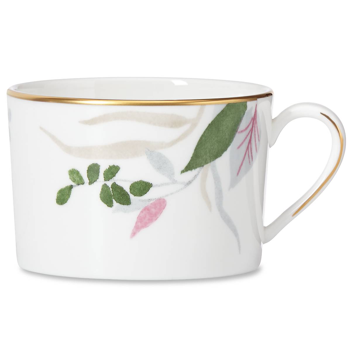 Hand-Painted Bone China Cup with Gold Accents | Birch Way