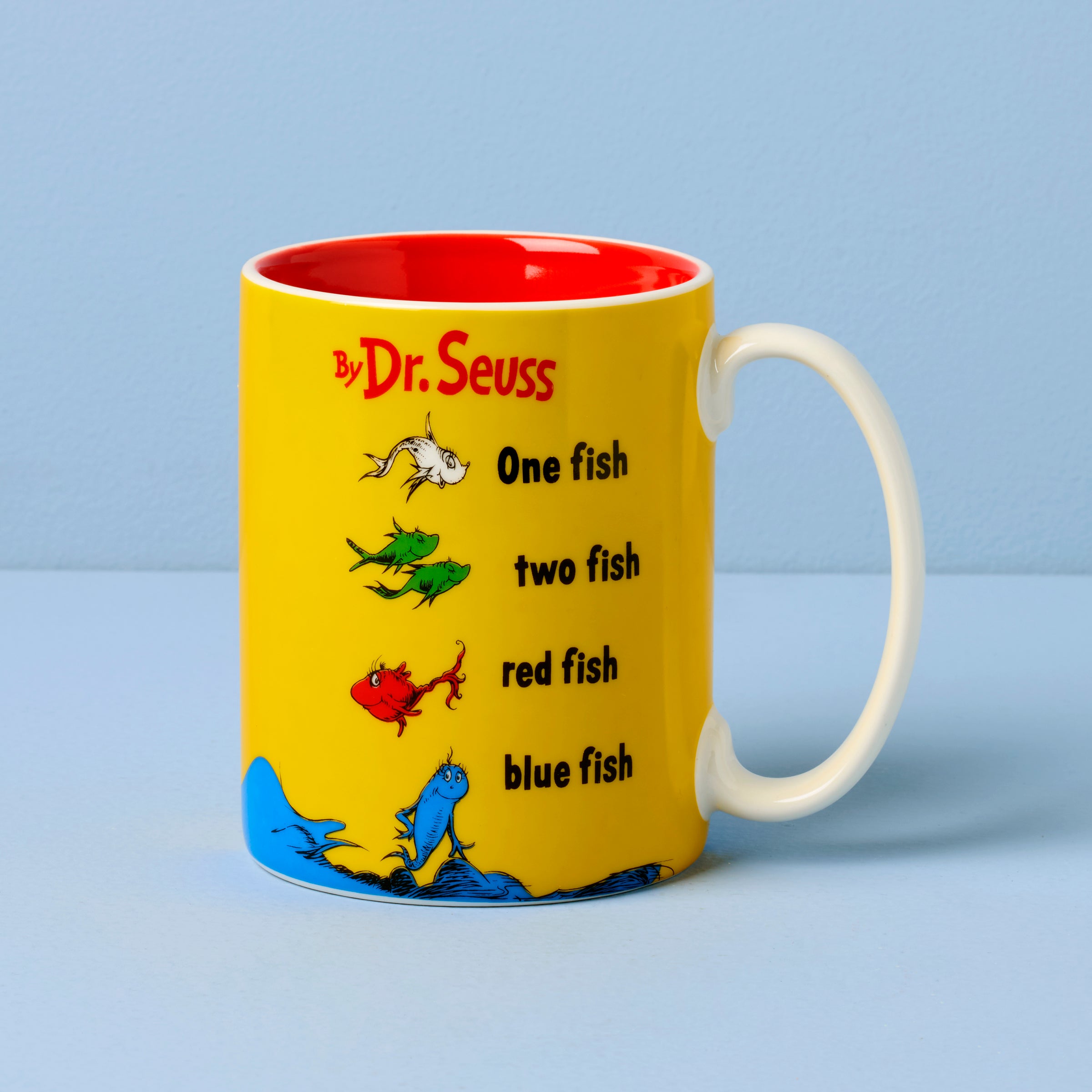 Dr. Seuss One Fish Two Fish Coffee Mug | Whimsical Ceramic Cup