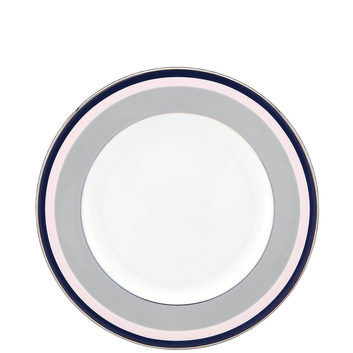Elegant Platinum-Banded Salad Plate | Mercer Drive by Kate Spade