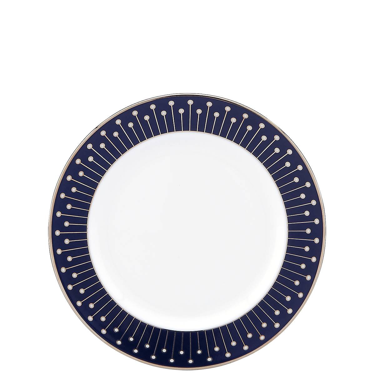 White Bone China Butter Plate with Platinum Band | Mercer Drive