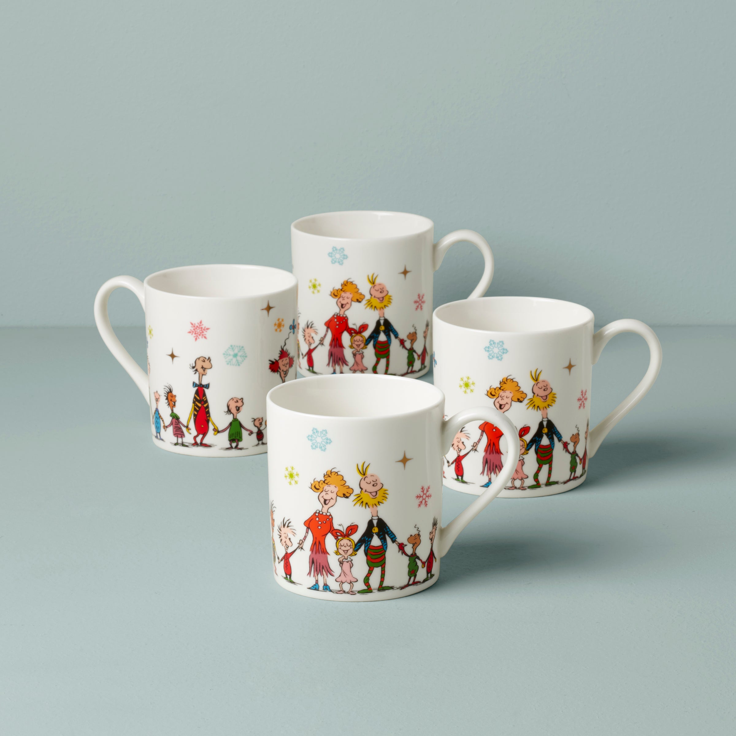 Grinch Christmas Mugs Set of 4 | Merry Grinchmas Collection