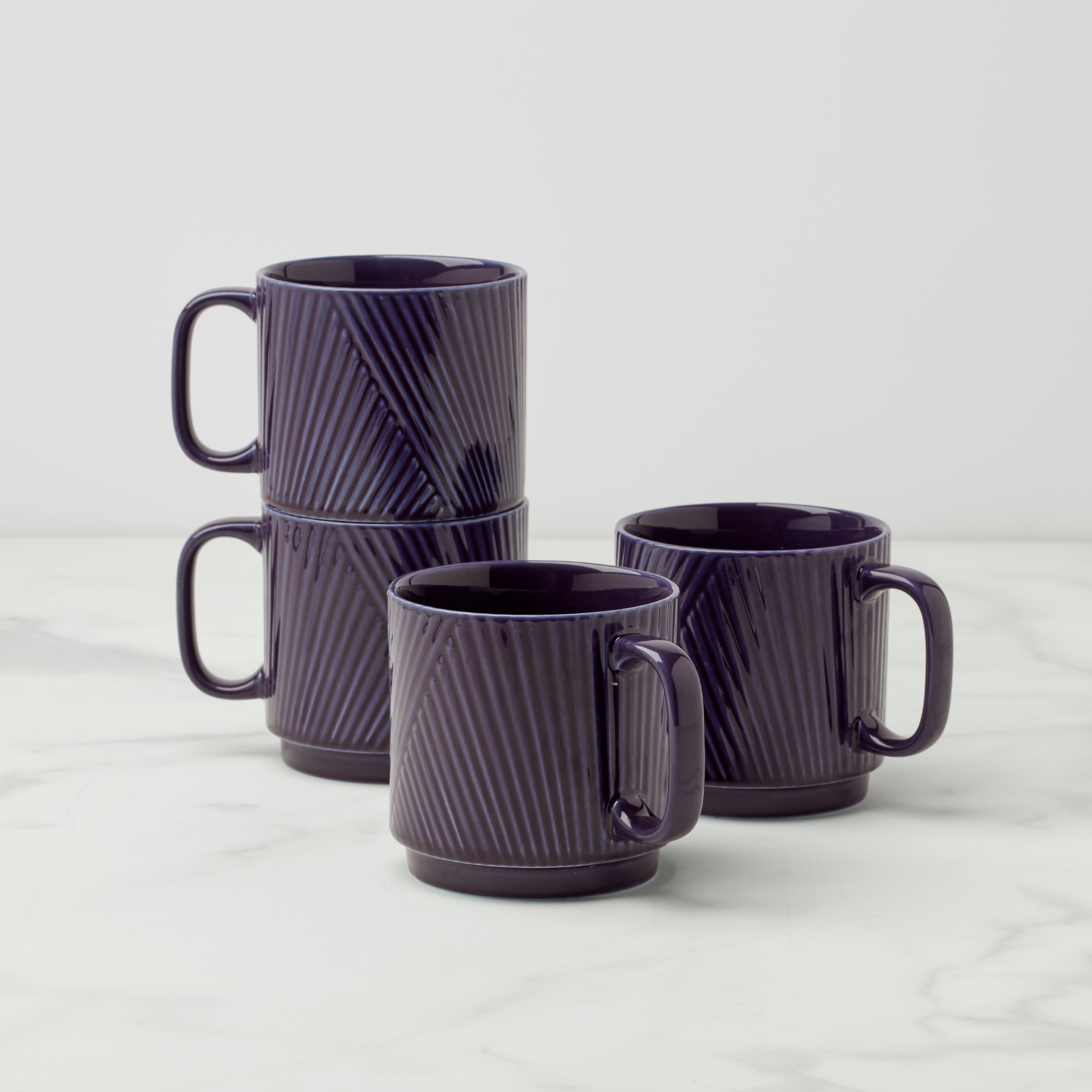 Stackable Zen Garden Mugs - Set of 4 | Modulus Nightshade