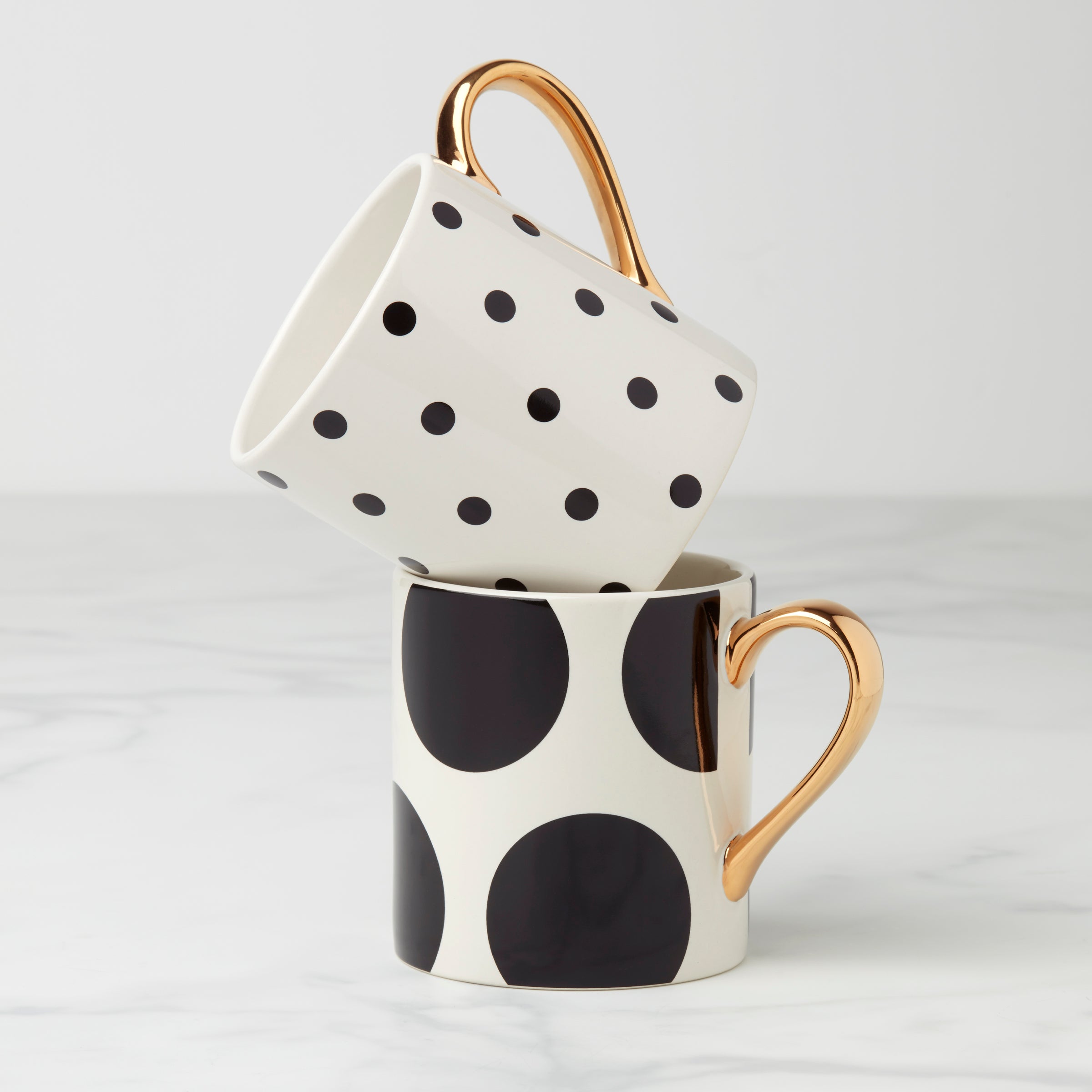 Polka Dot Mugs Set of 2 - Playful & Whimsical | On The Dot