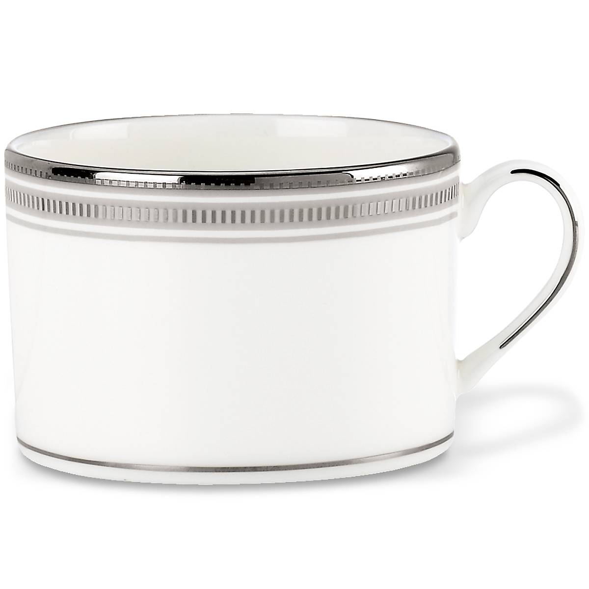 White Bone China Cup with Platinum Accents | Kate Spade Palmetto Bay