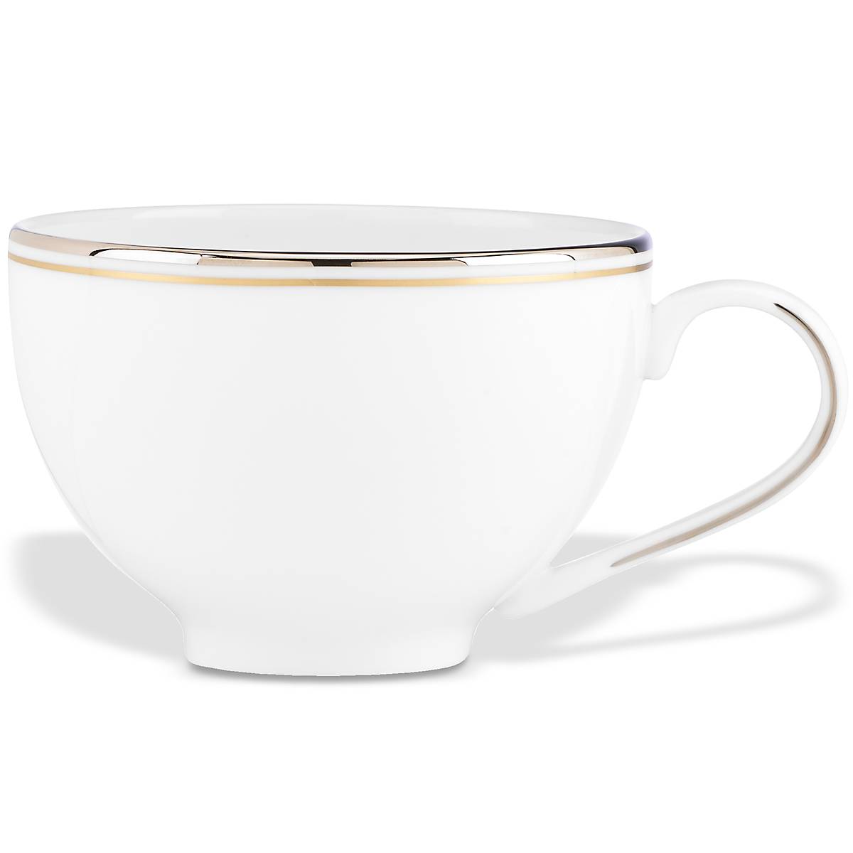White Bone China Cup with Platinum Accents | Kate Spade New York