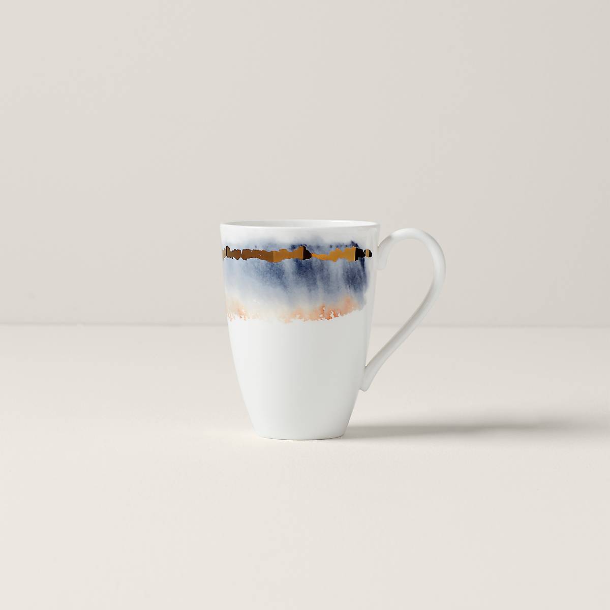 Summer Radiance Mug with Watercolor Design & Gold Details | Microwave Safe