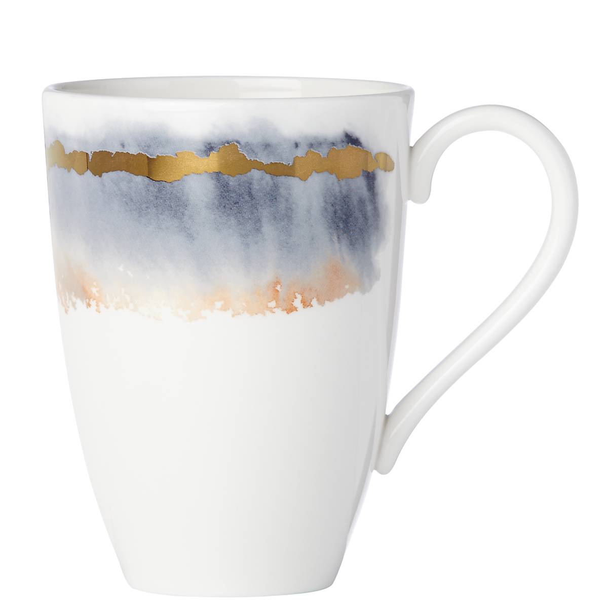 Summer Radiance Mug with Watercolor Design & Gold Details | Microwave Safe