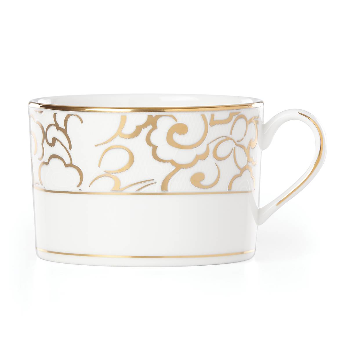 Gold Lace Bone China Coffee Cup | Venetian Floral Motif