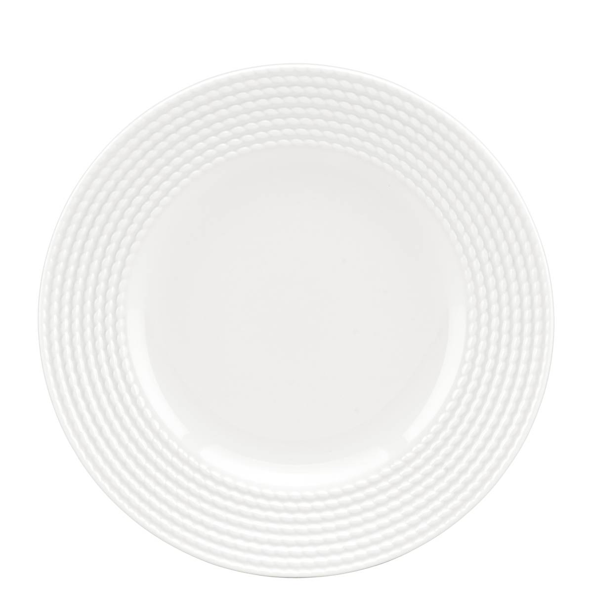 White Ceramic Accent Plate with Rope Motif | Kate Spade Wickford