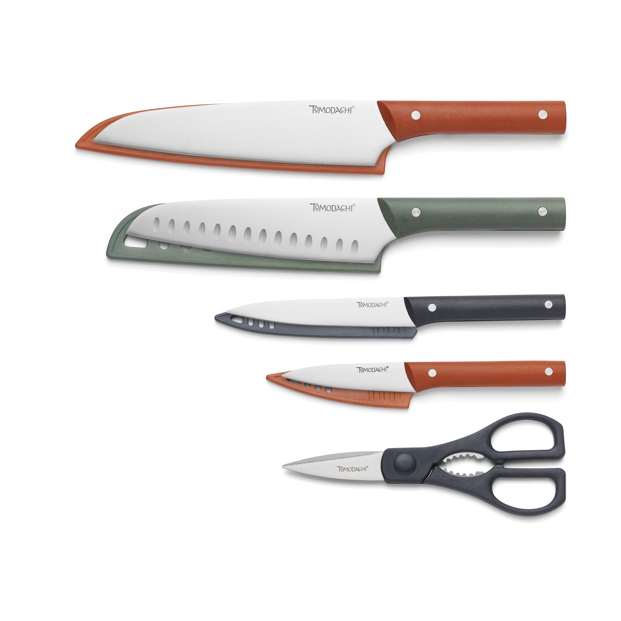 12-Piece Natural Cutlery Set with Blade Guards & Mats | Tomodachi