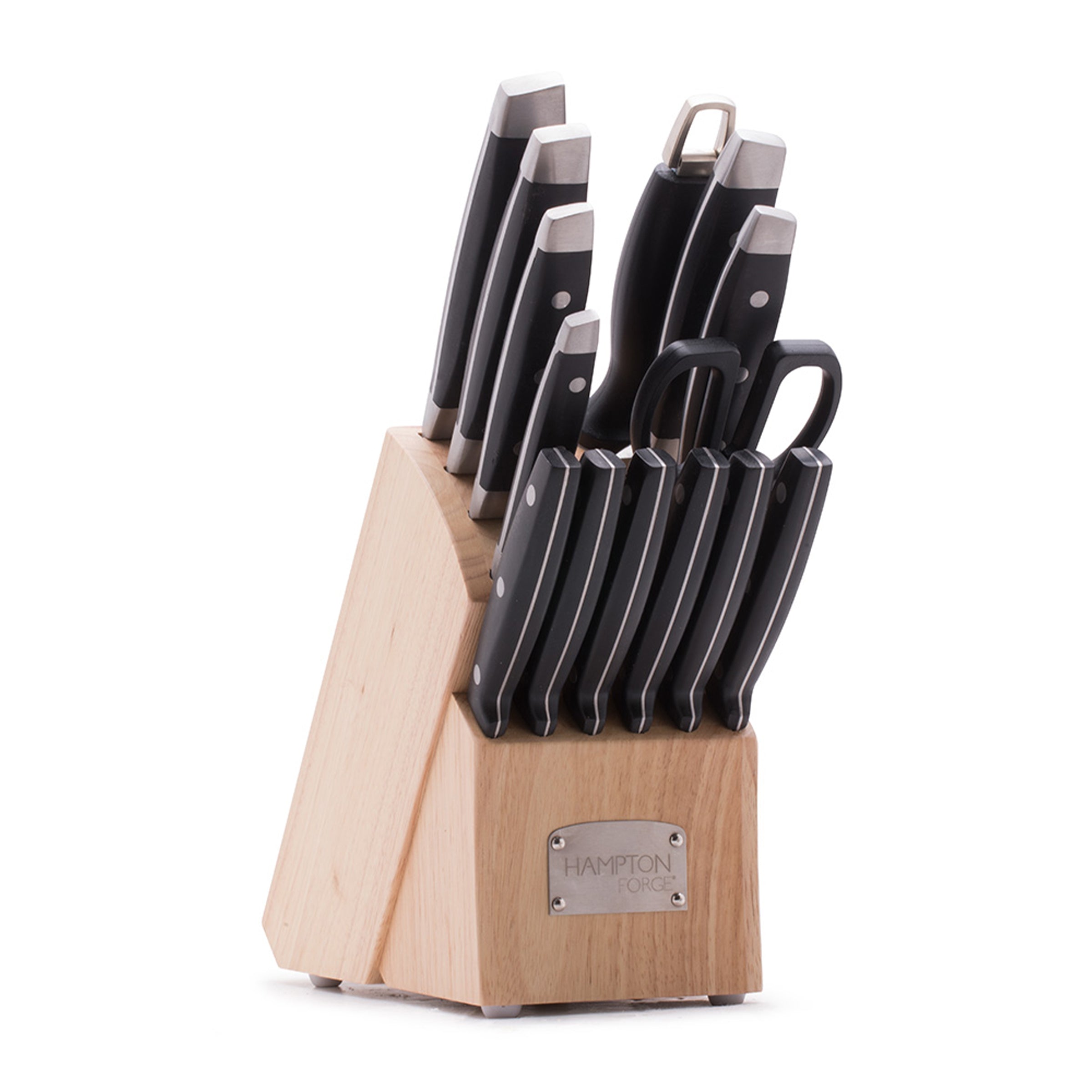 15-Piece Cutlery Set with Block - Ergonomic Forged Blades | Hampton Signature