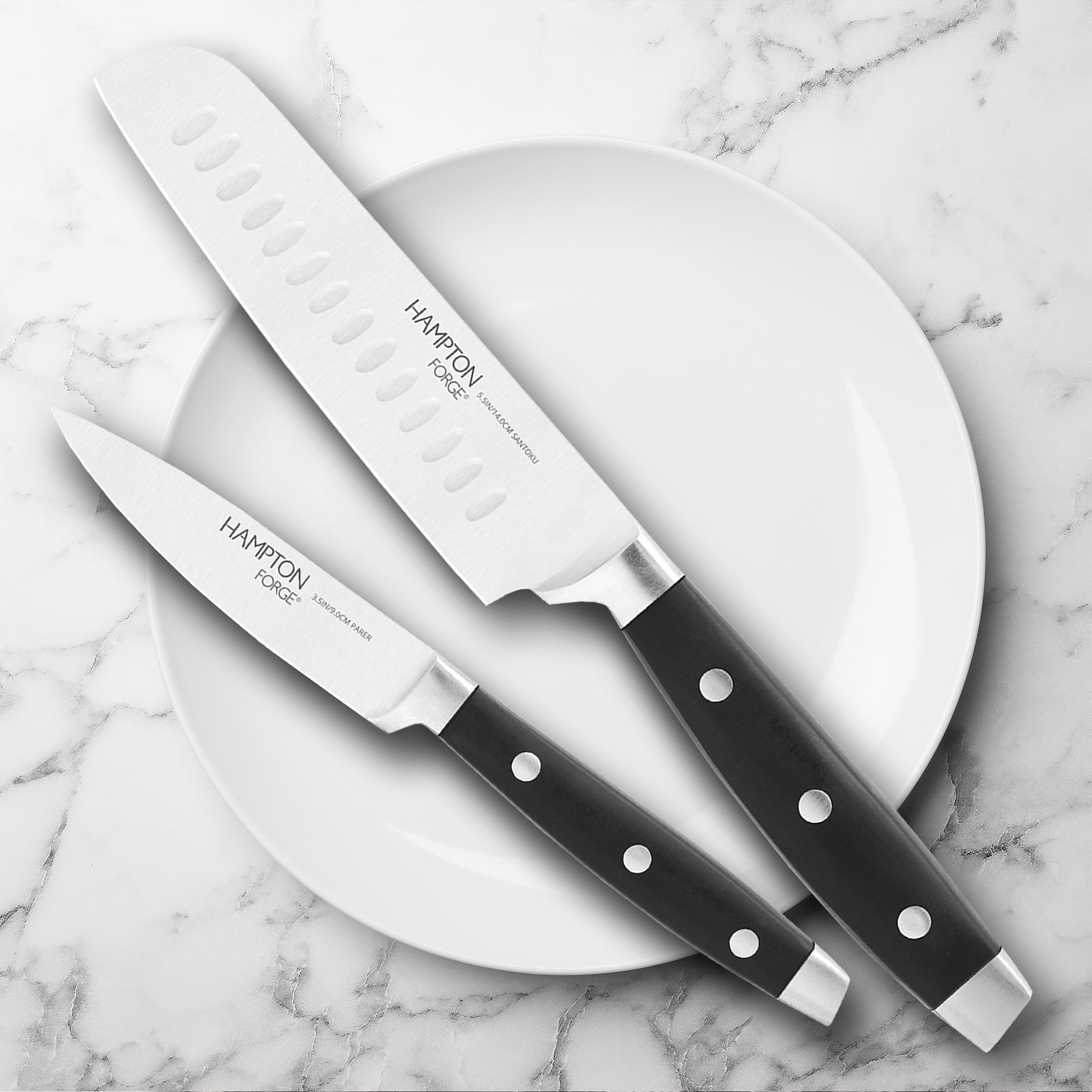 15-Piece Cutlery Set with Block - Ergonomic Forged Blades | Hampton Signature