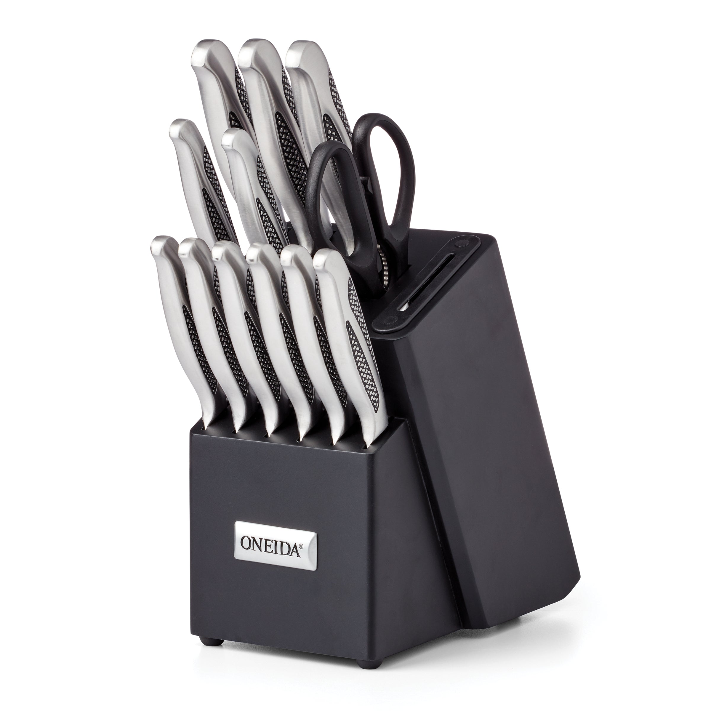 14-Piece Cutlery Block Set with Built-In Sharpener | Crosshatch