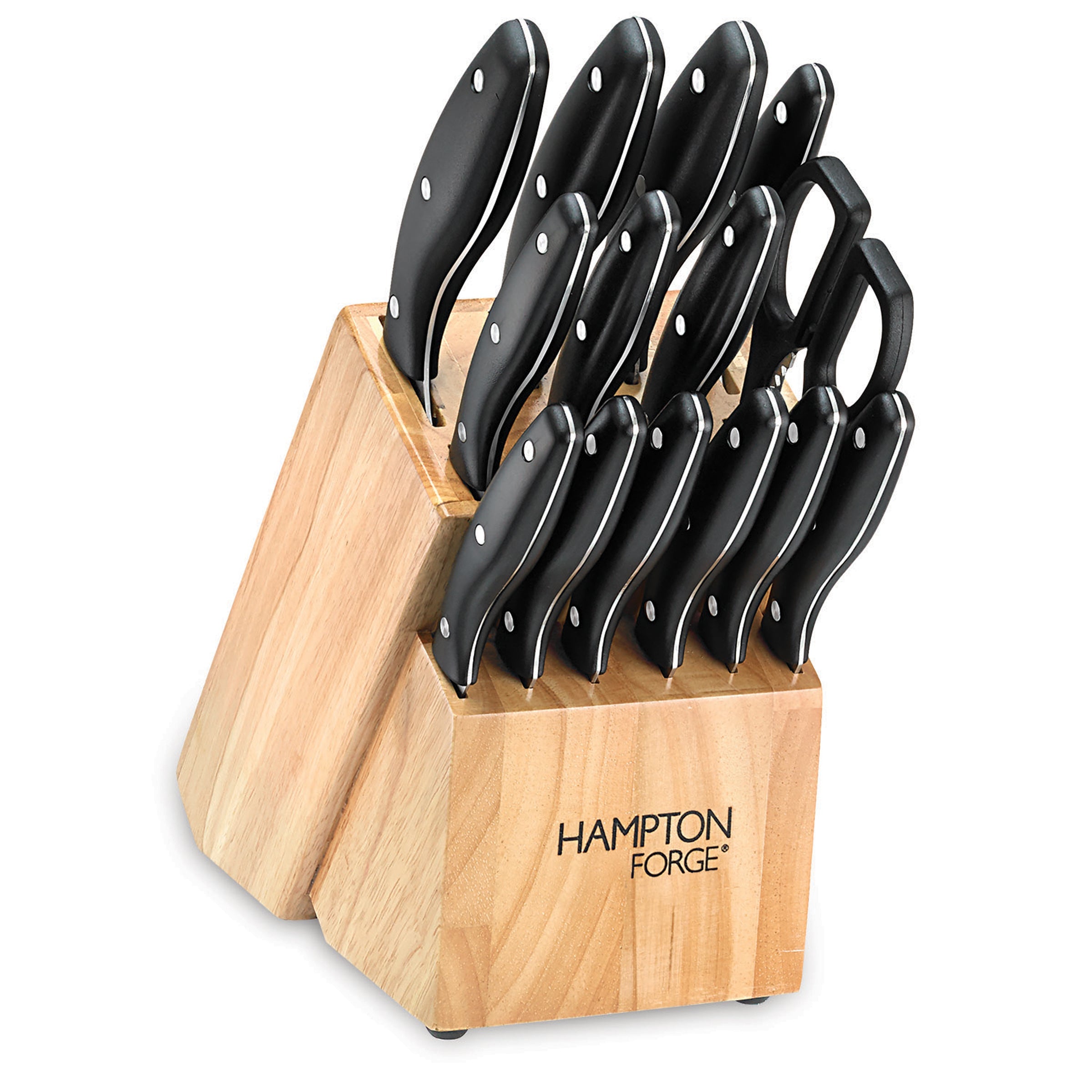 15-Piece Cutlery Block Set with Full-Tang Blades | Rochester
