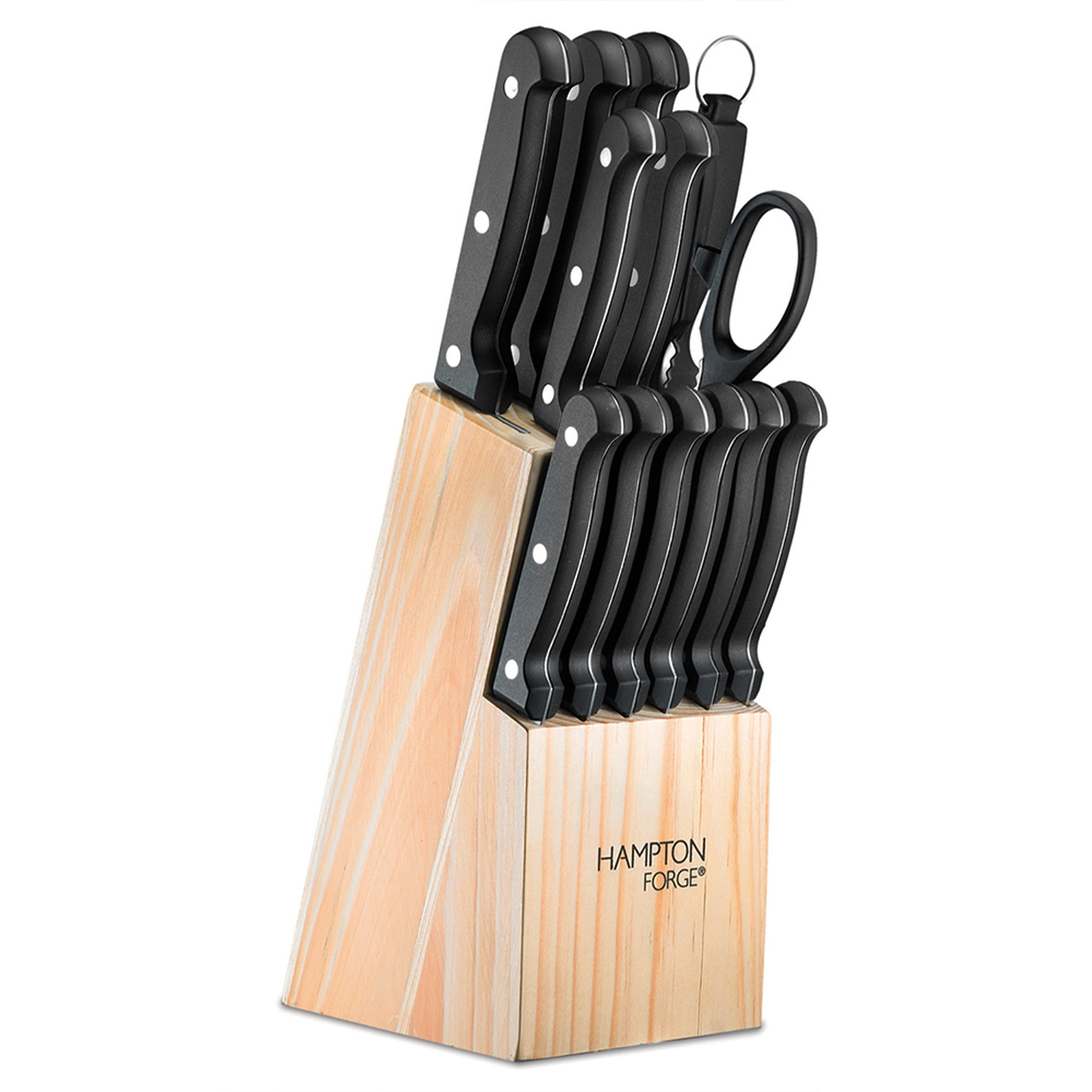 14-Piece Cutlery Block Set with Triple-Rivet Handles | Brighton