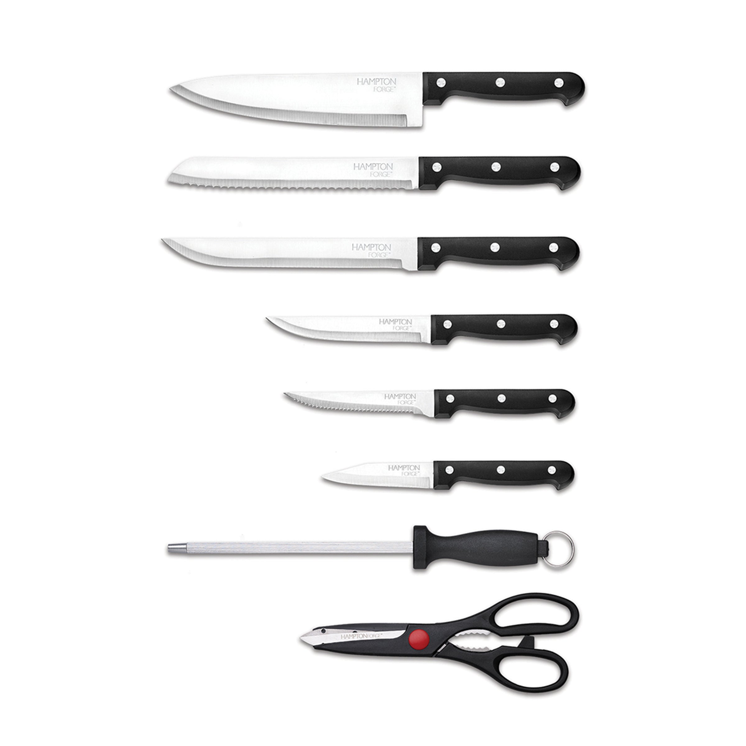 14-Piece Cutlery Block Set with Triple-Rivet Handles | Brighton