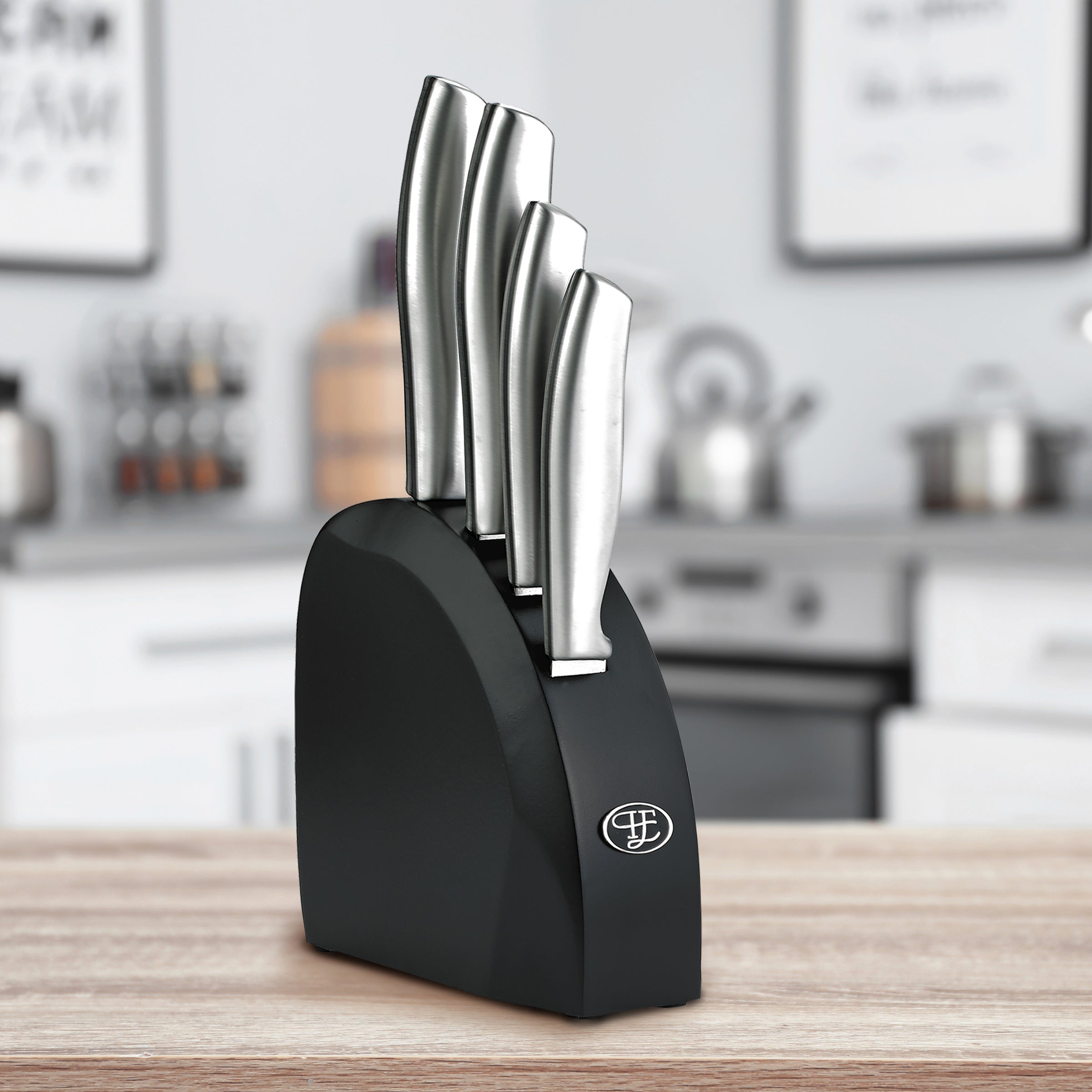 5-Piece Knife Block Set with Sharp Blades & Ergonomic Handles | Kobe