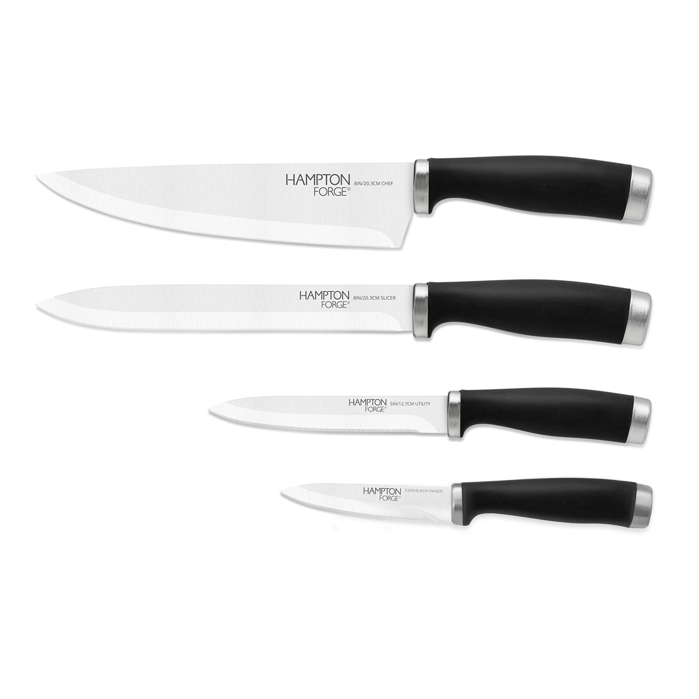 Soft-Grip Black Cutlery Set with Stainless Steel Blades | Epicure