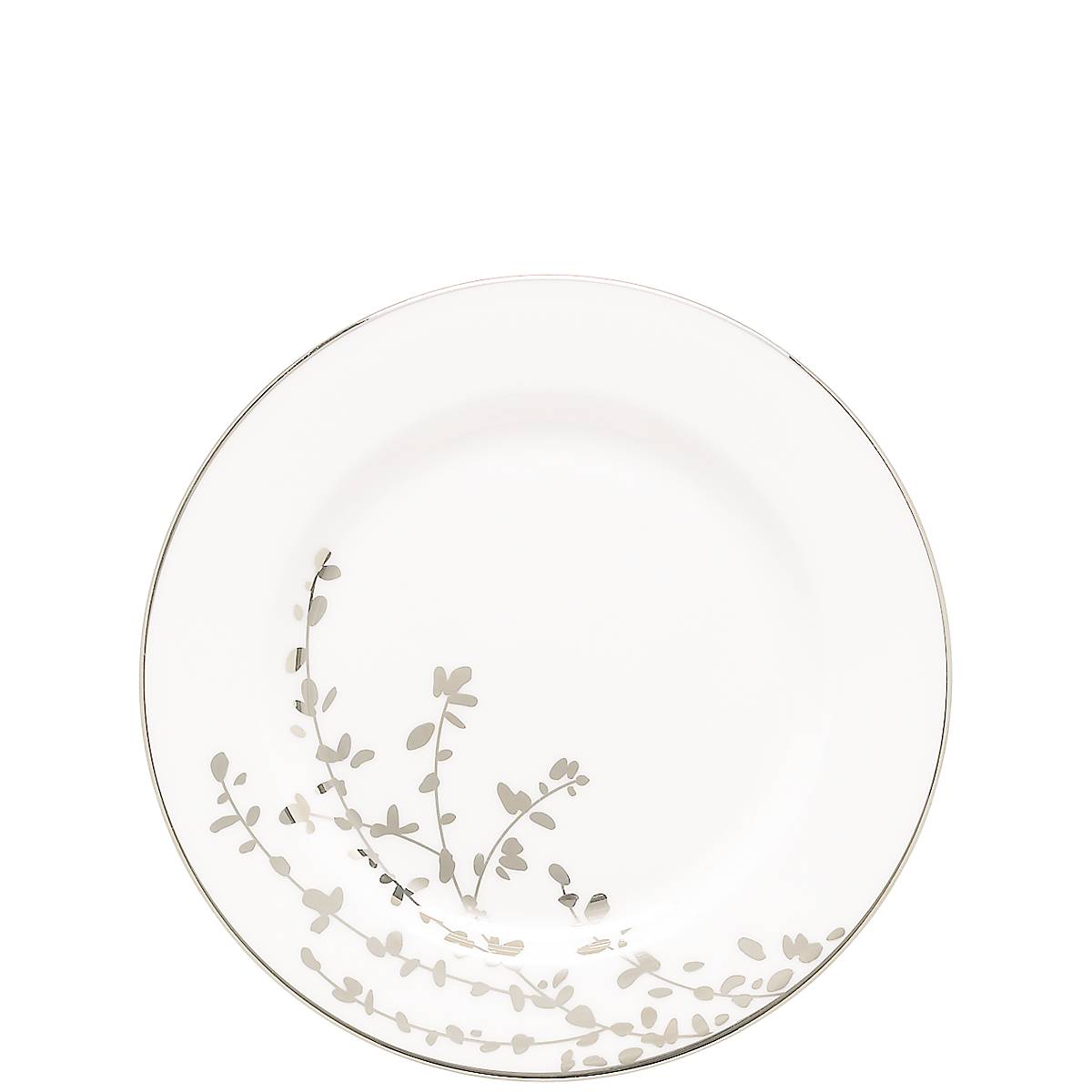 Platinum Butter Plate in White Bone China | Kate Spade New York