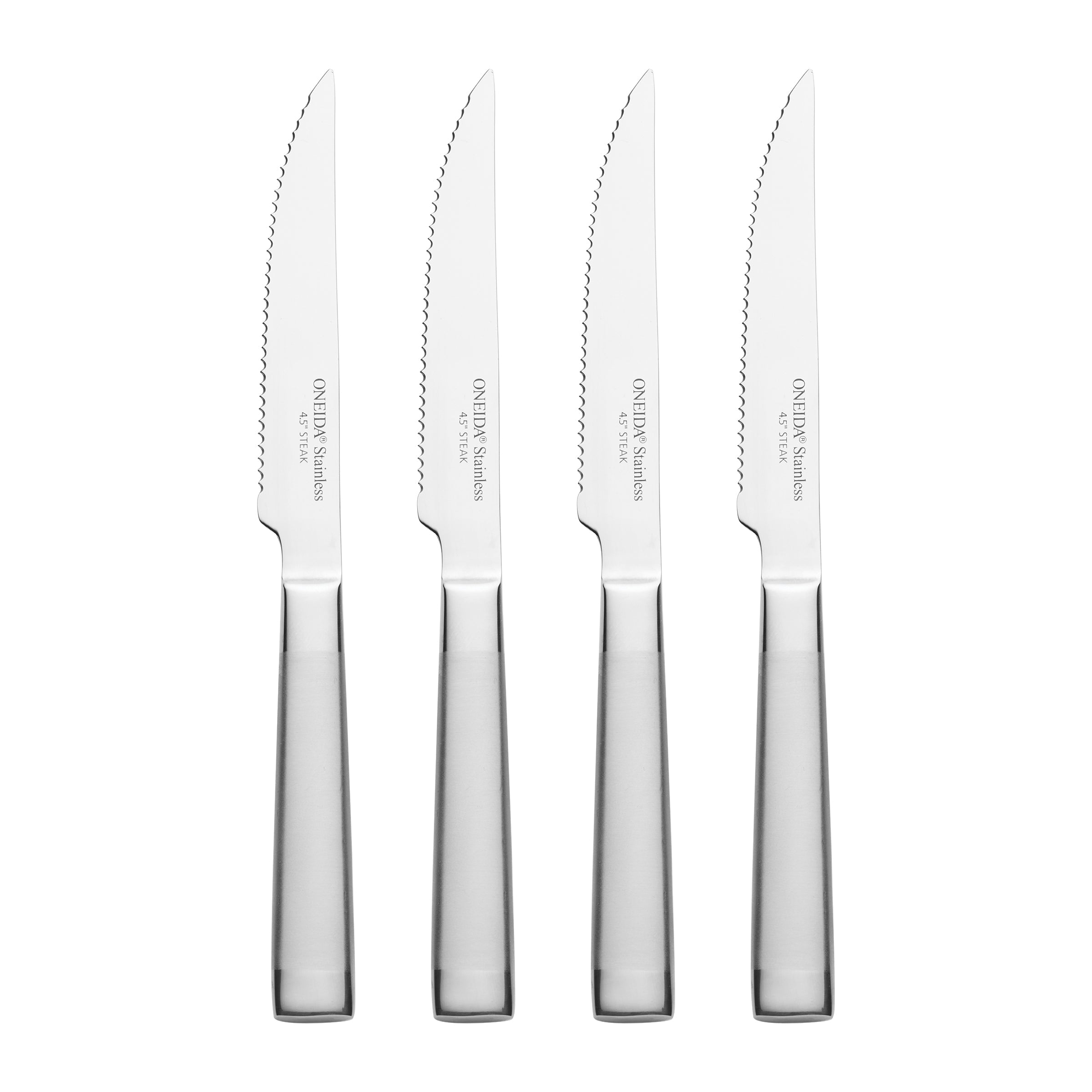 Premium Steak Knives Set of 4 with Comfortable Handles | Oneida Cutlery
