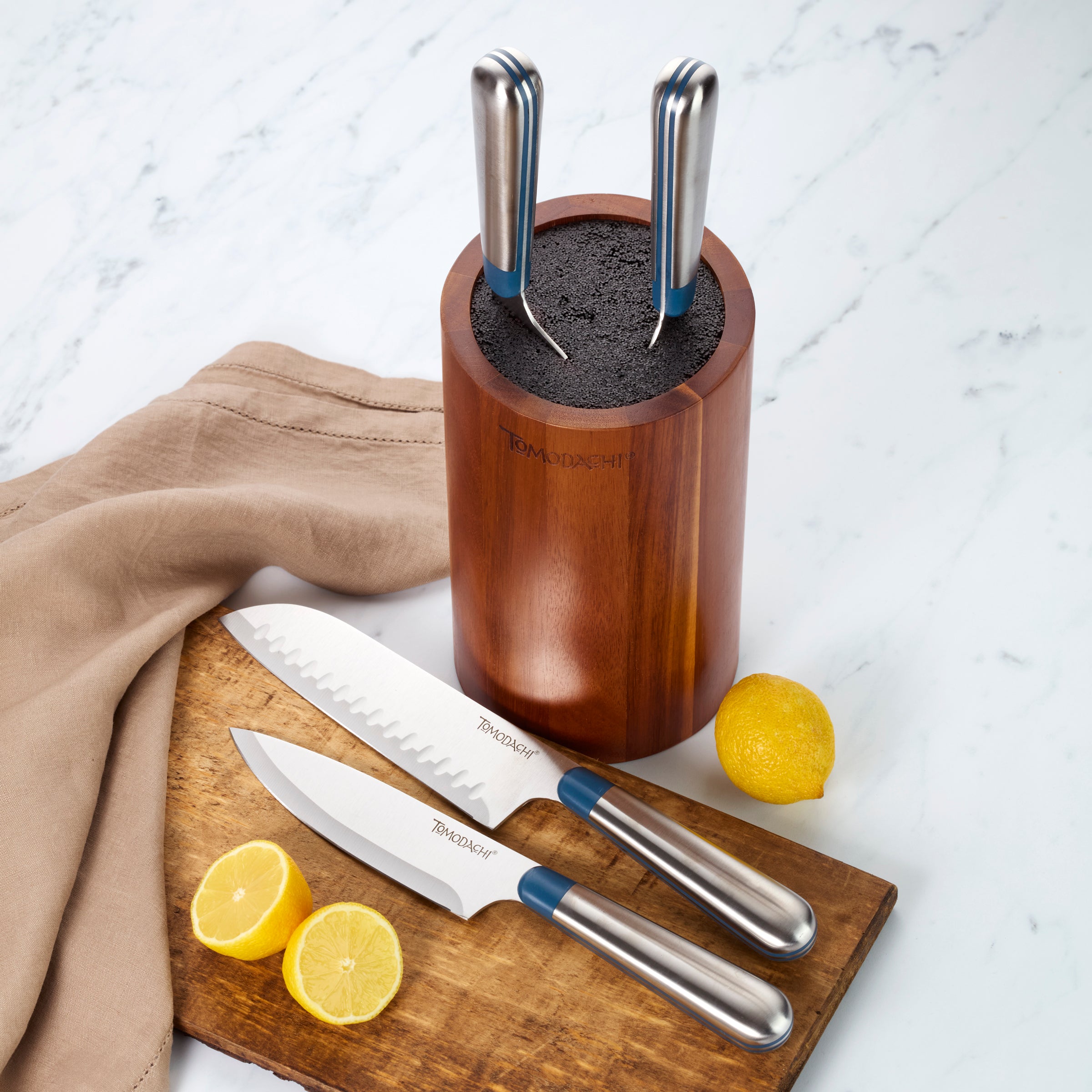 Acacia Bristle Block Cutlery Set 5-Piece | Keen