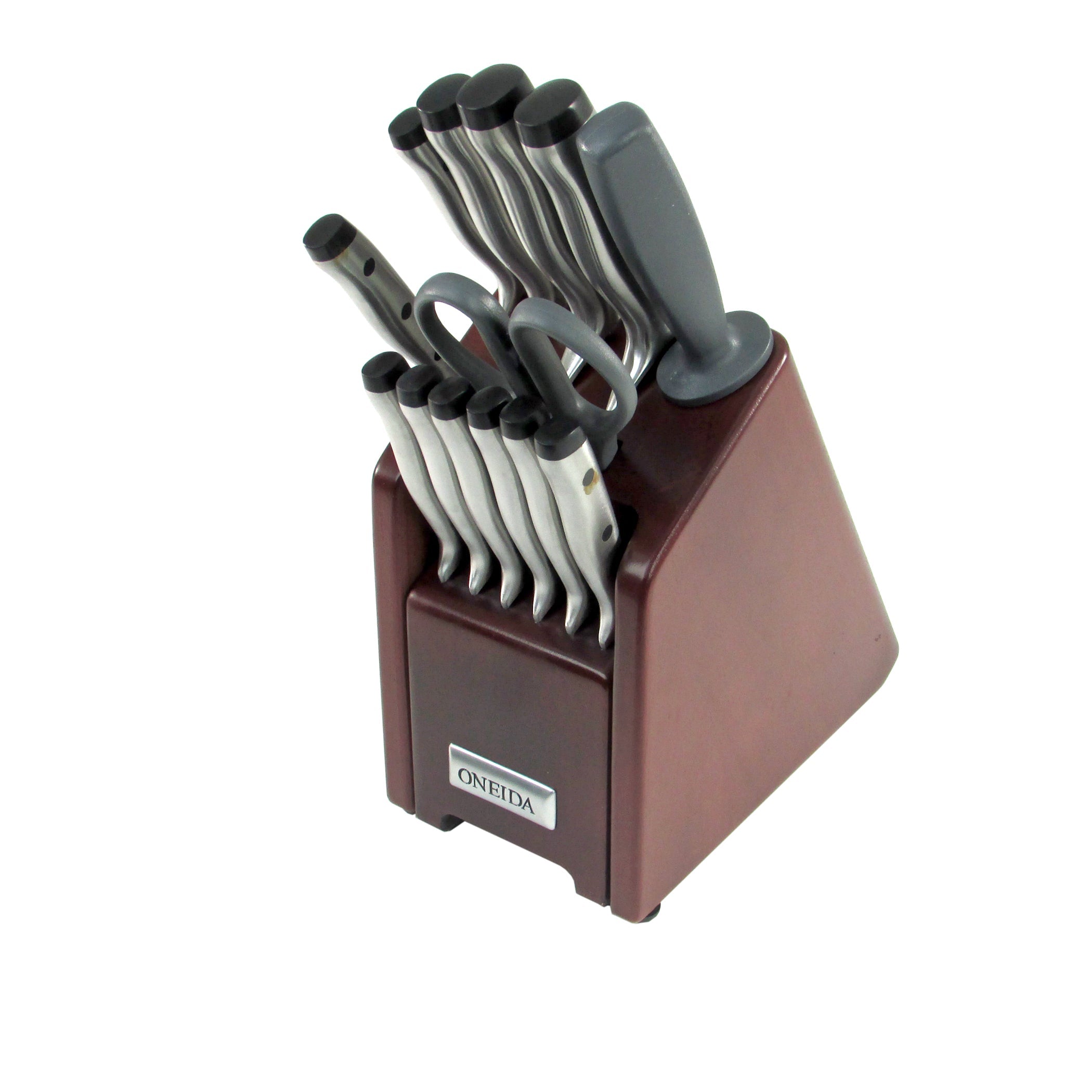 14-Piece Cutlery Set with Silver Handles & Black Tips | Pro Series