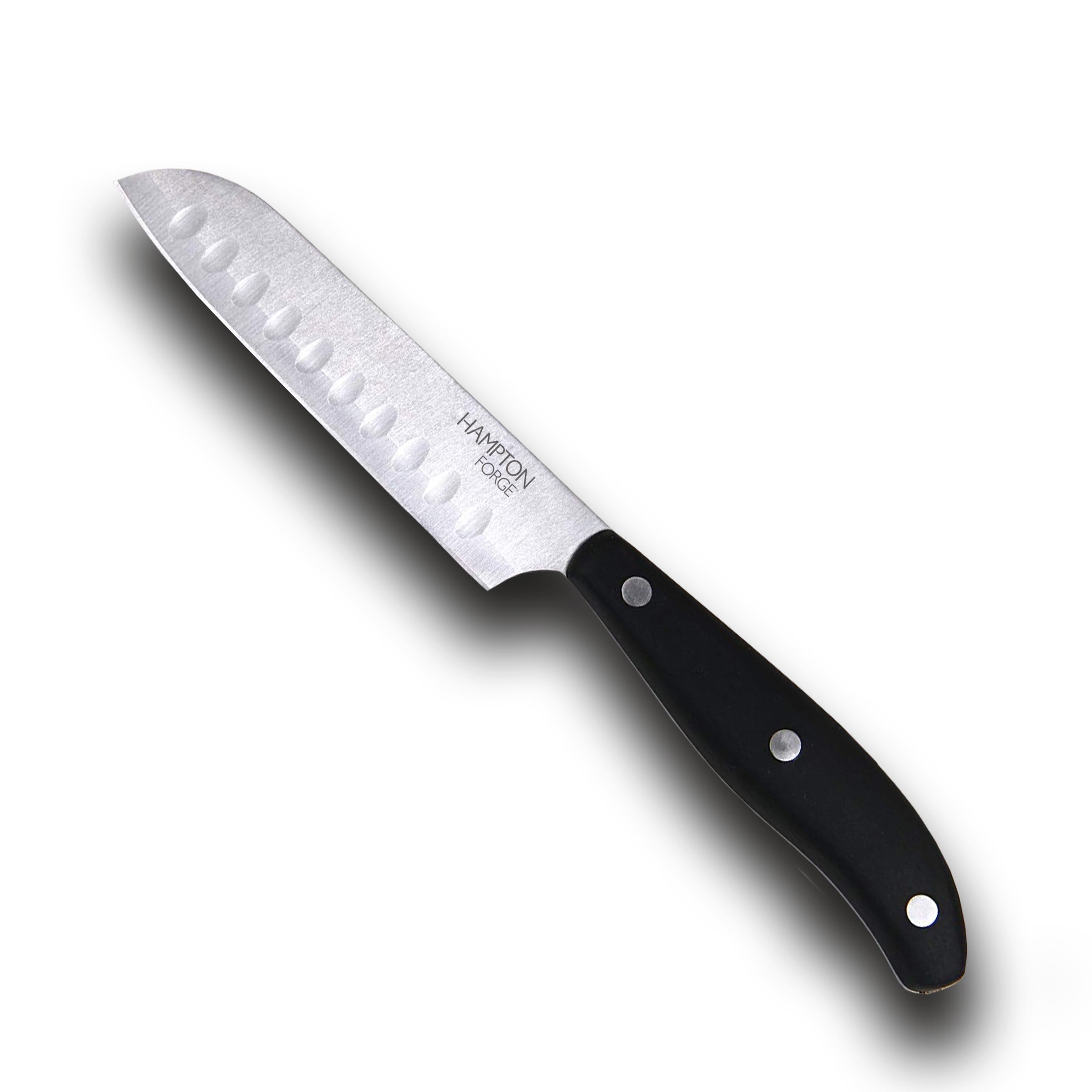 5" Santoku Knife with Frosted Blade Guard & Full-Tang Handle | Magna Black