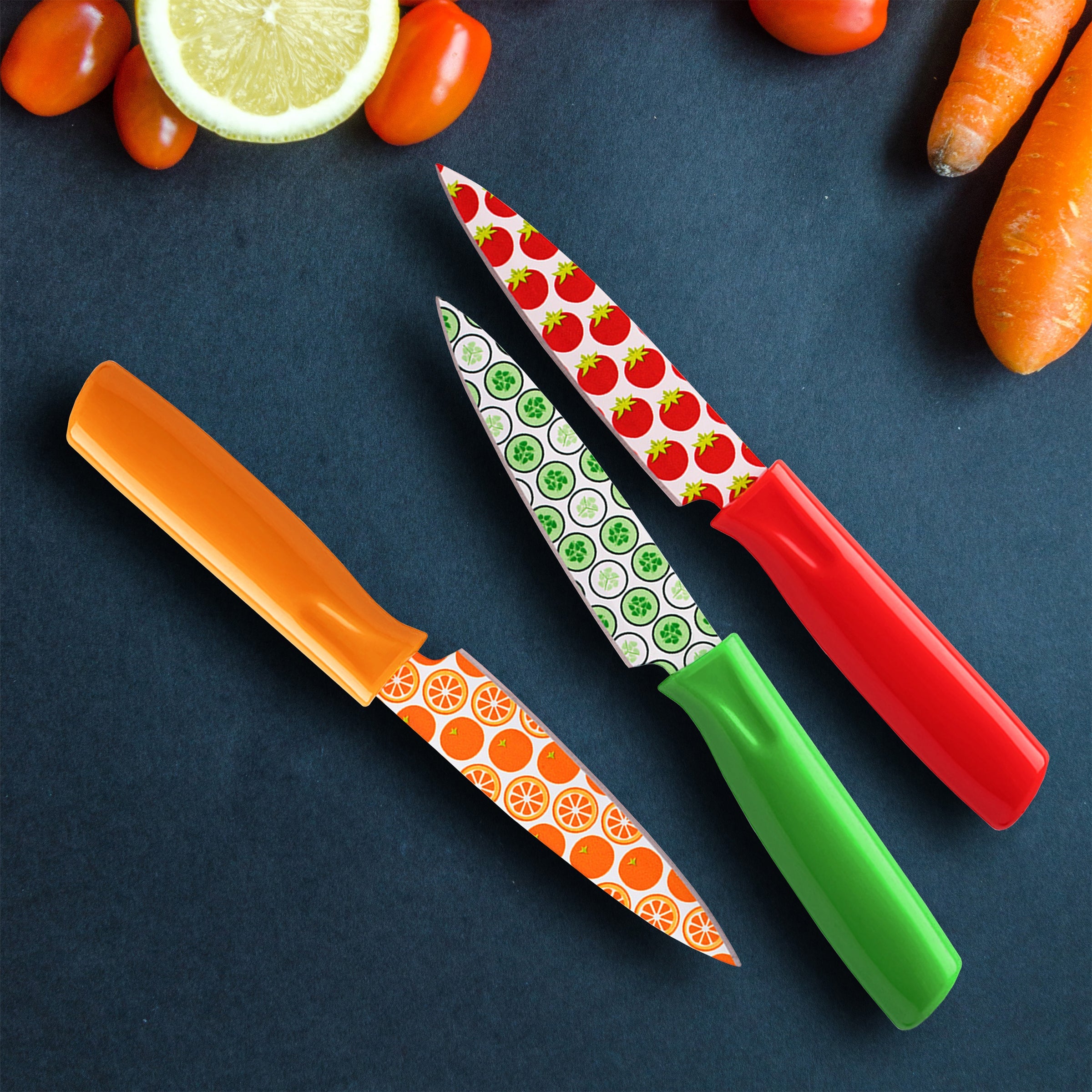 Colorful Printed Paring Knife Set for Fruits & Vegetables | Tomodachi