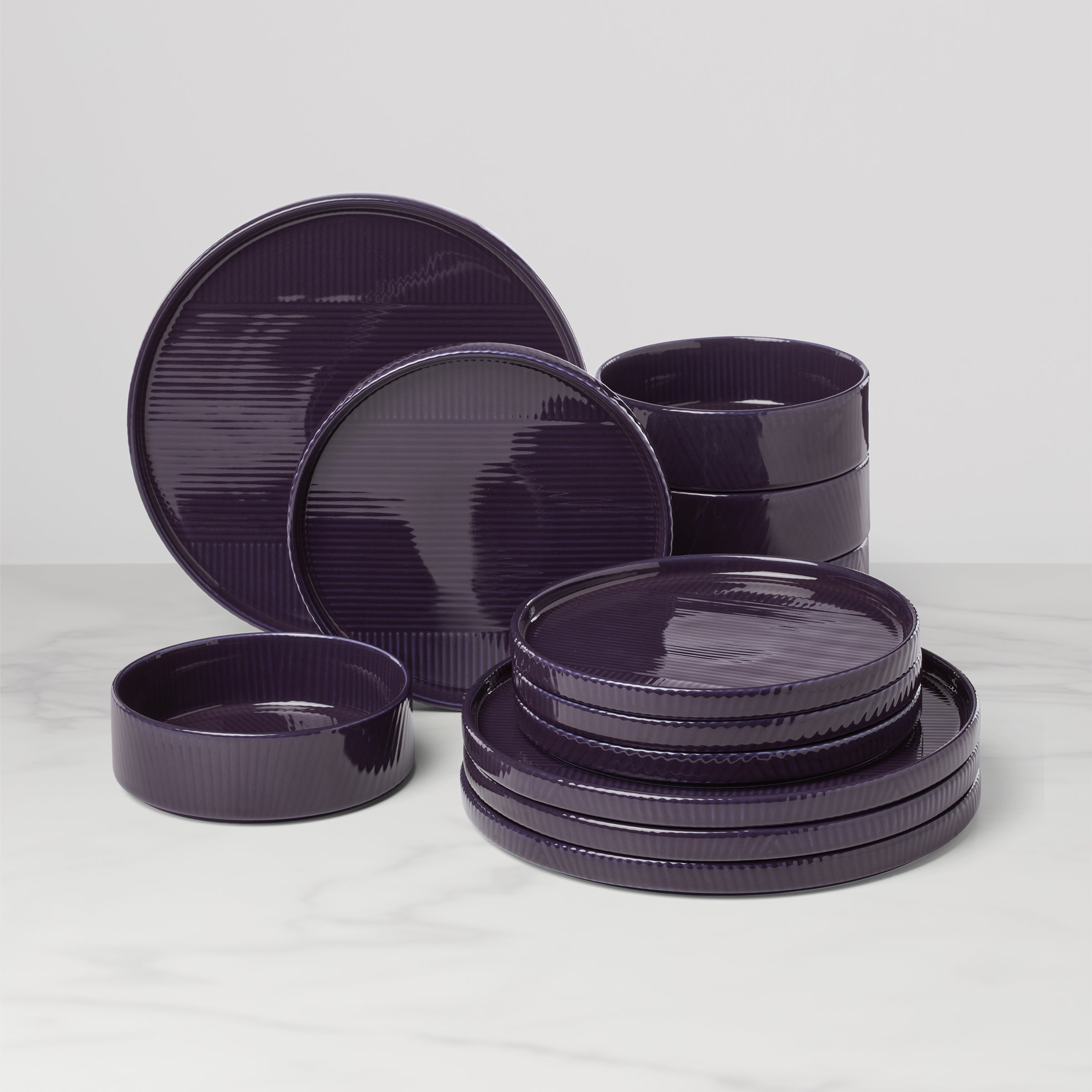 Stackable Zen-Inspired Dinnerware Set | Modulus Nightshade