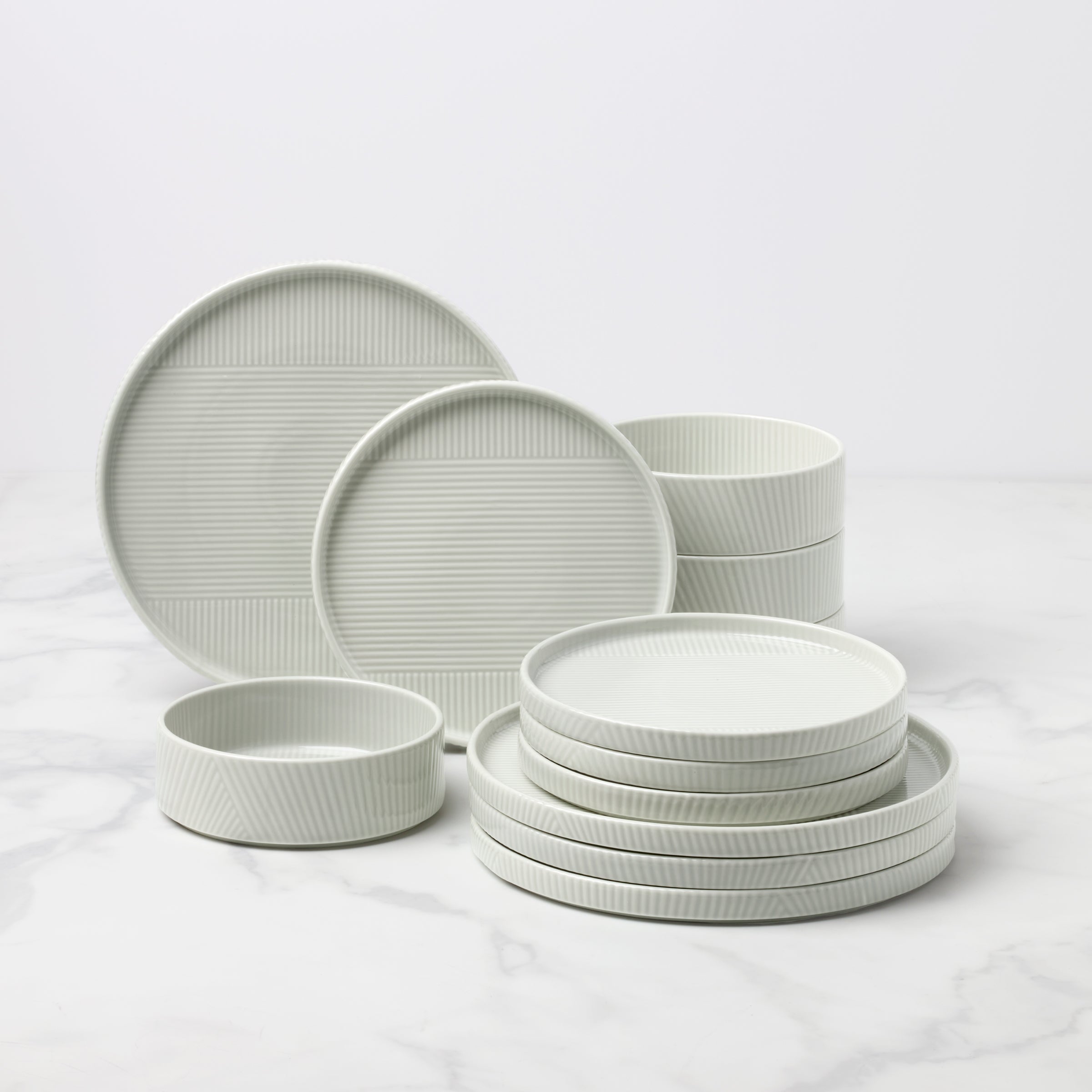 Stackable Zen Garden Dinnerware Set | Modulus Vapor 12-Piece