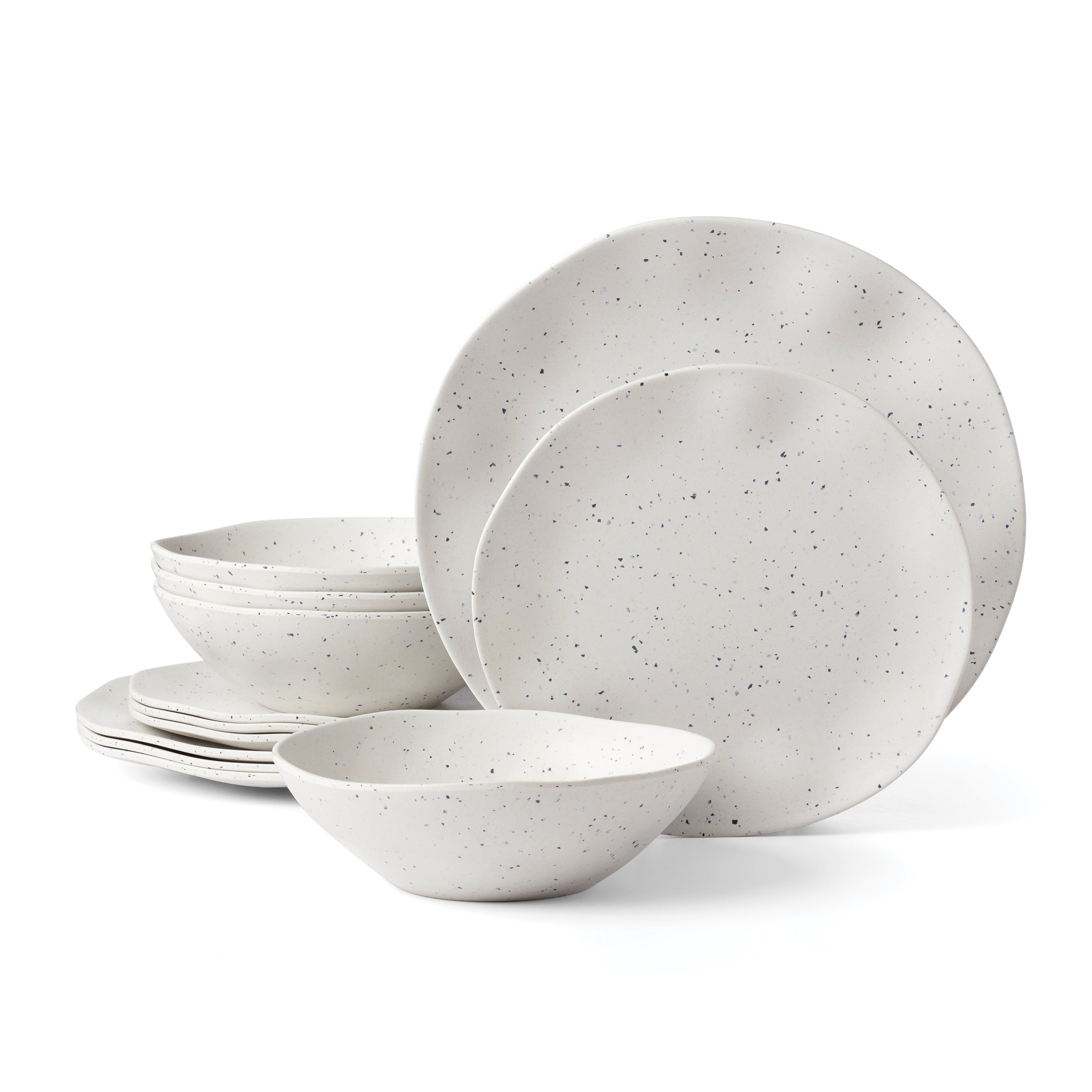 Terrazzo Melamine Dinnerware Set 12-Piece | Oneida 365 Entertain