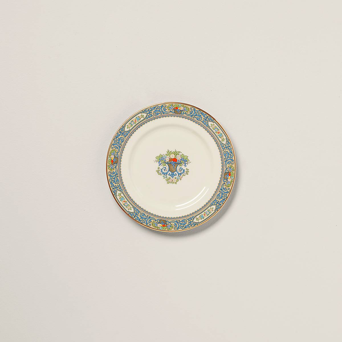 Handcrafted Porcelain Salad Plate with Gold Accents | Autumn Collection