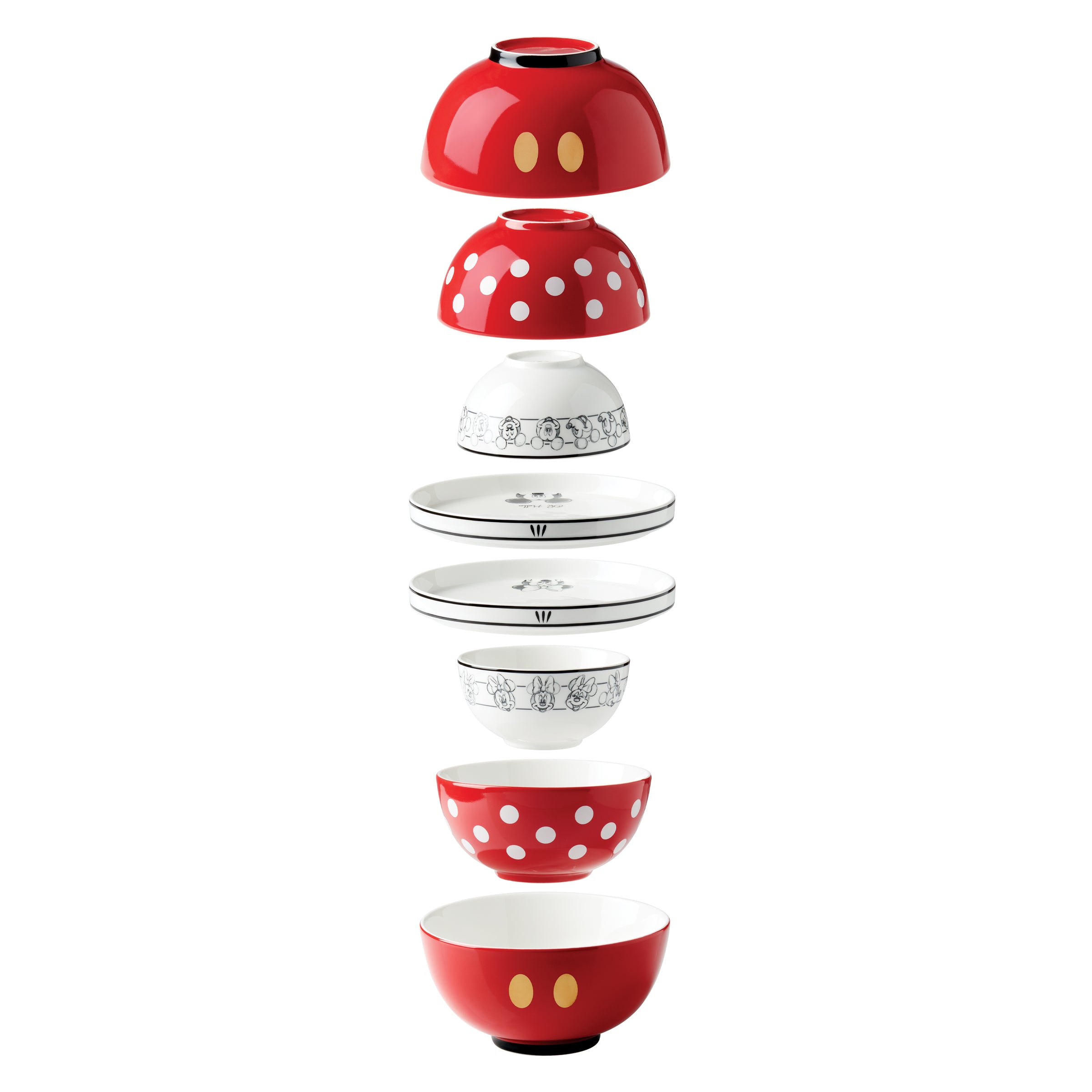 Disney Nesting Dinnerware Set - 8-Piece Luna Collection