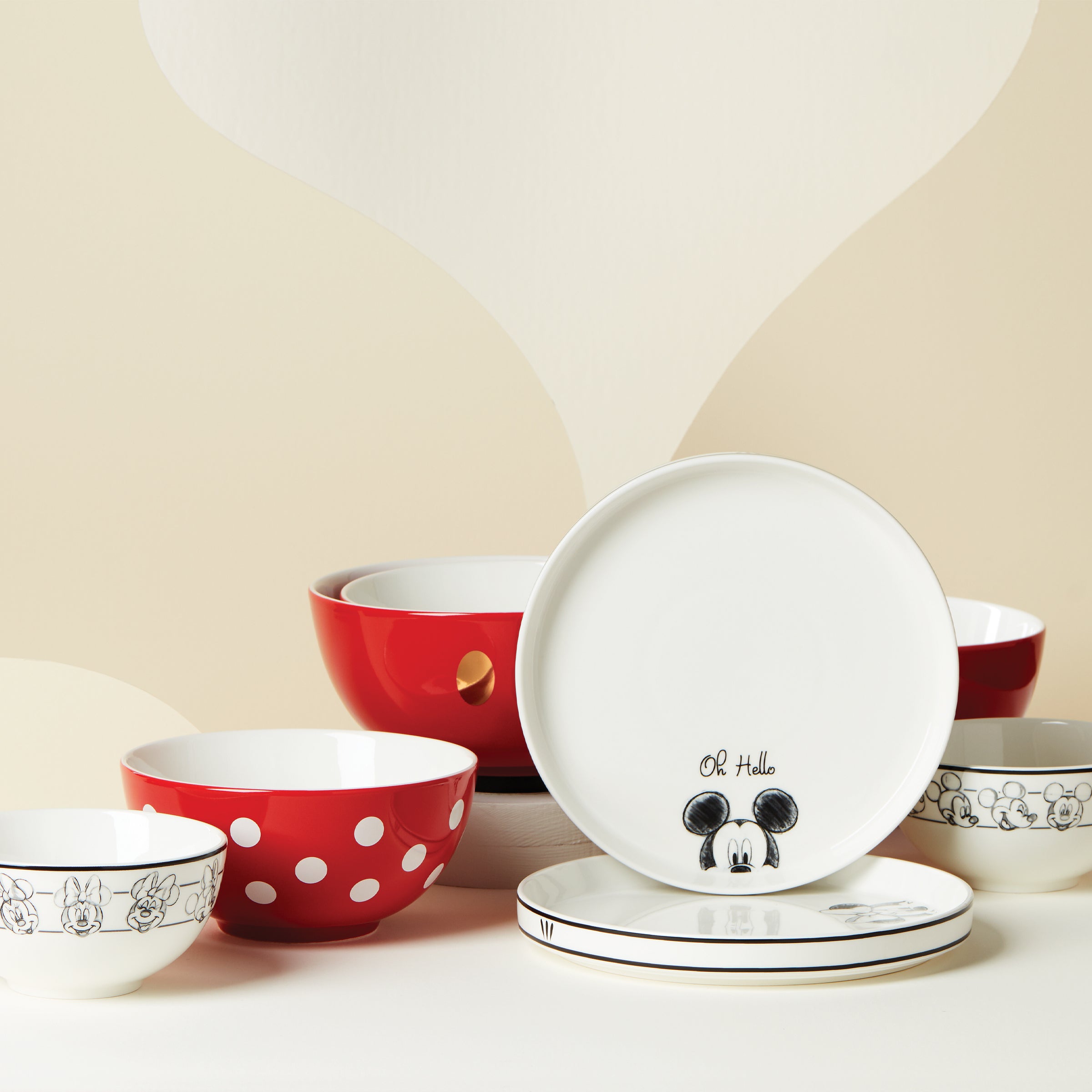 Disney Nesting Dinnerware Set - 8-Piece Luna Collection