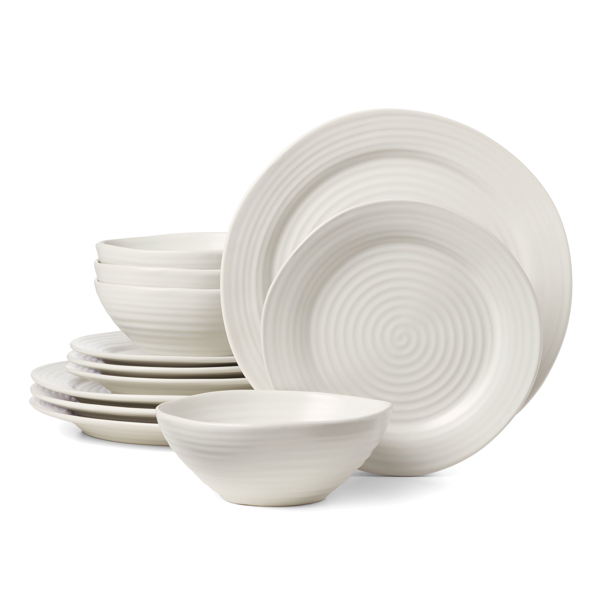 White Dinnerware Set with Ridged Design | Oneida 365 Collection