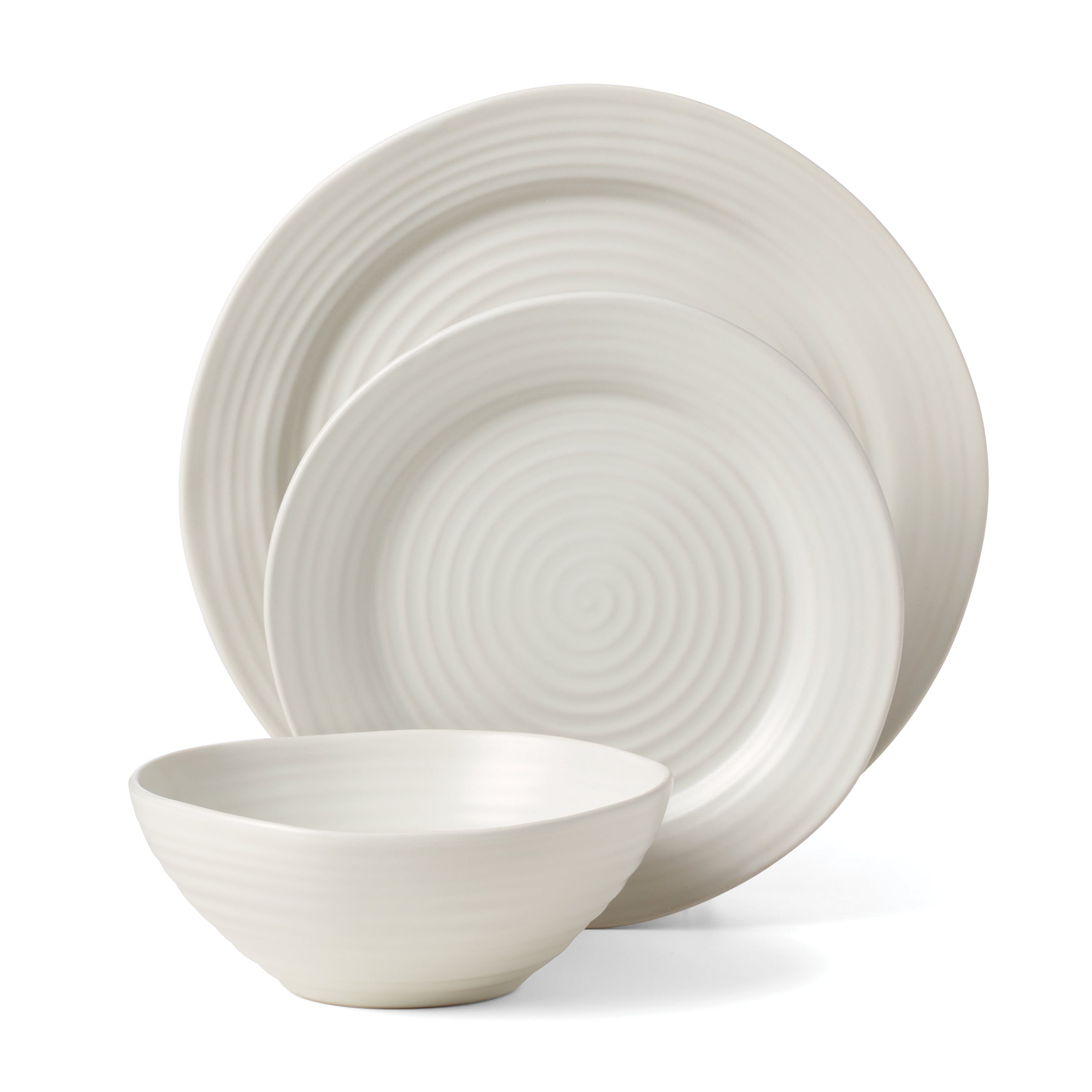 White Dinnerware Set with Ridged Design | Oneida 365 Collection
