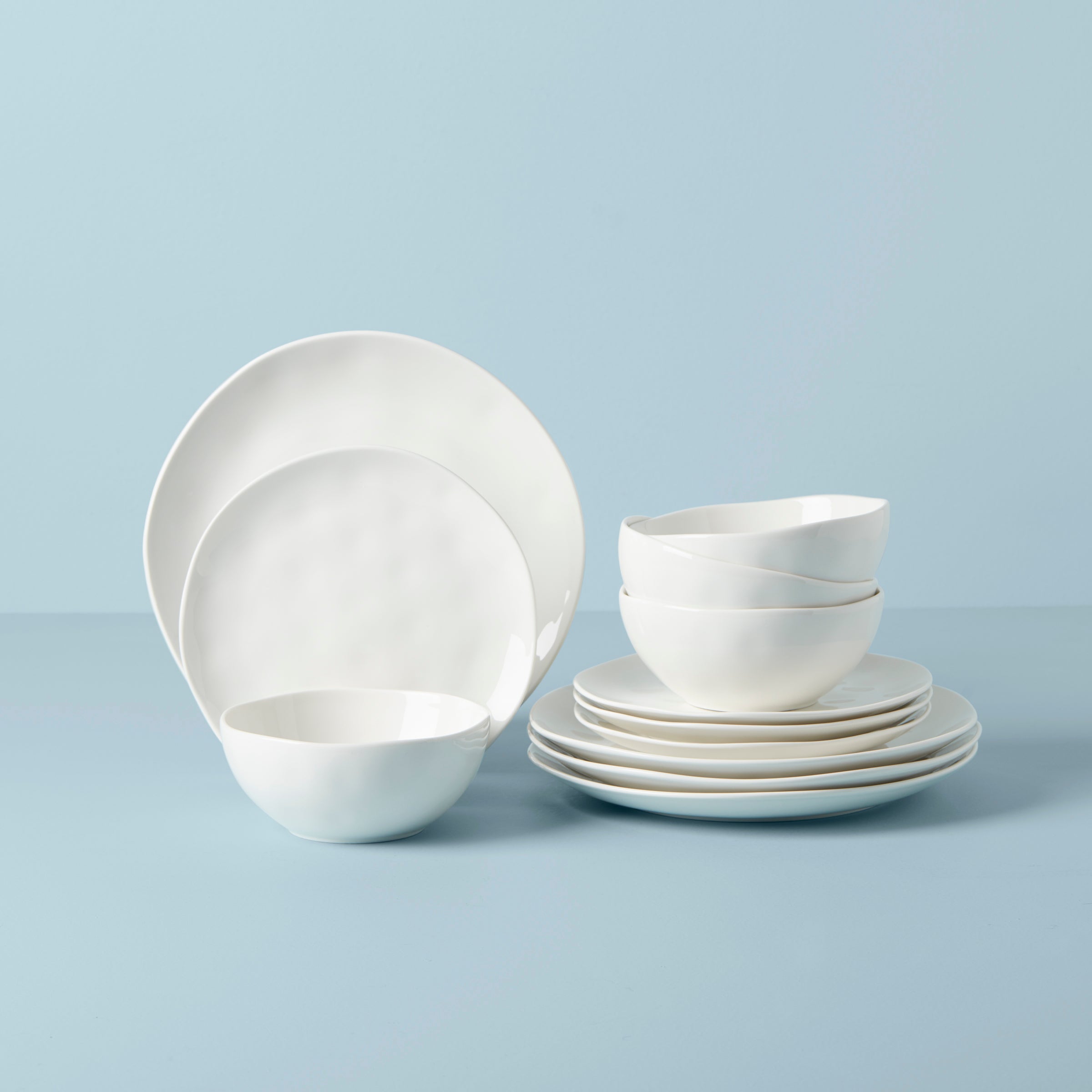 White 12-Piece Dinnerware Set for Everyday Use | Bay Colors